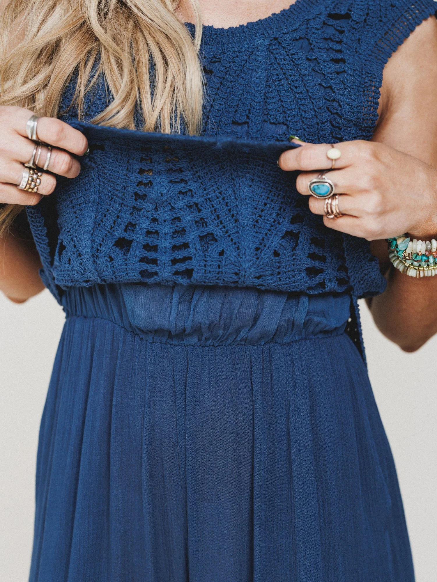 Jolene Wide Leg Jumpsuit - Navy - Image 6