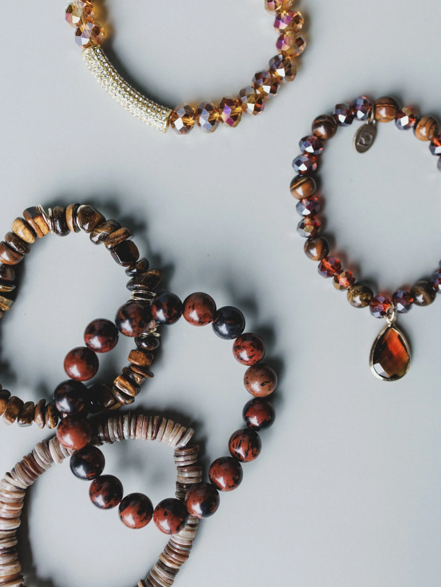 June Beaded Bracelets - Burgundy - Image 4