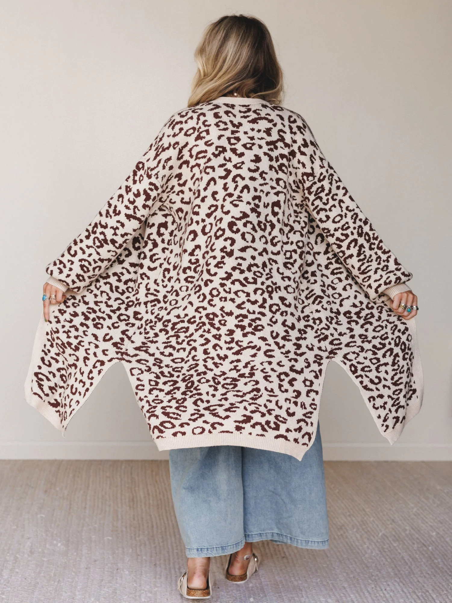 Jungle Grove Animal Print Cardigan - Brown Multi - Image 4