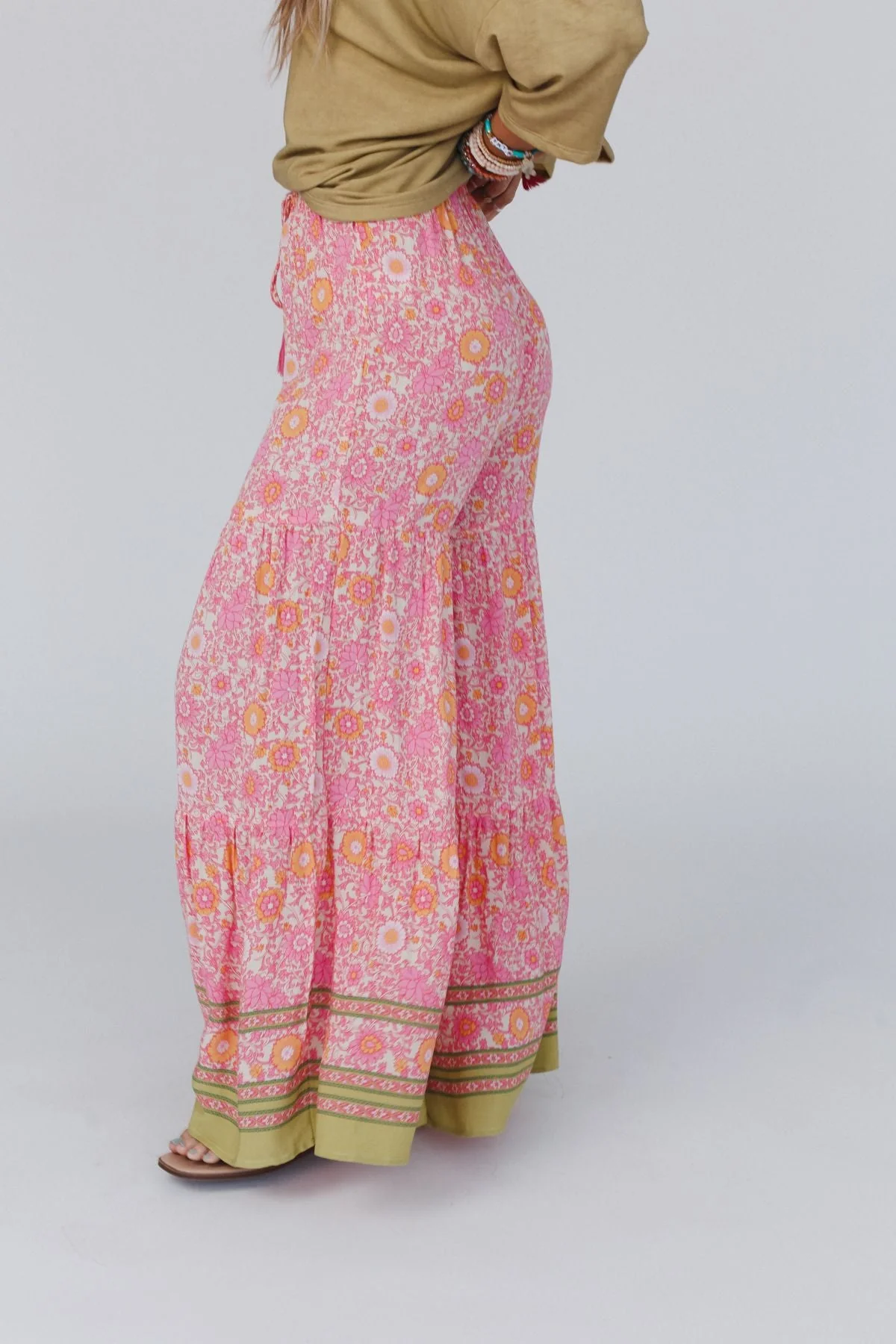 Kimmie Wide Leg Palazzo Pant - Coral - Image 7