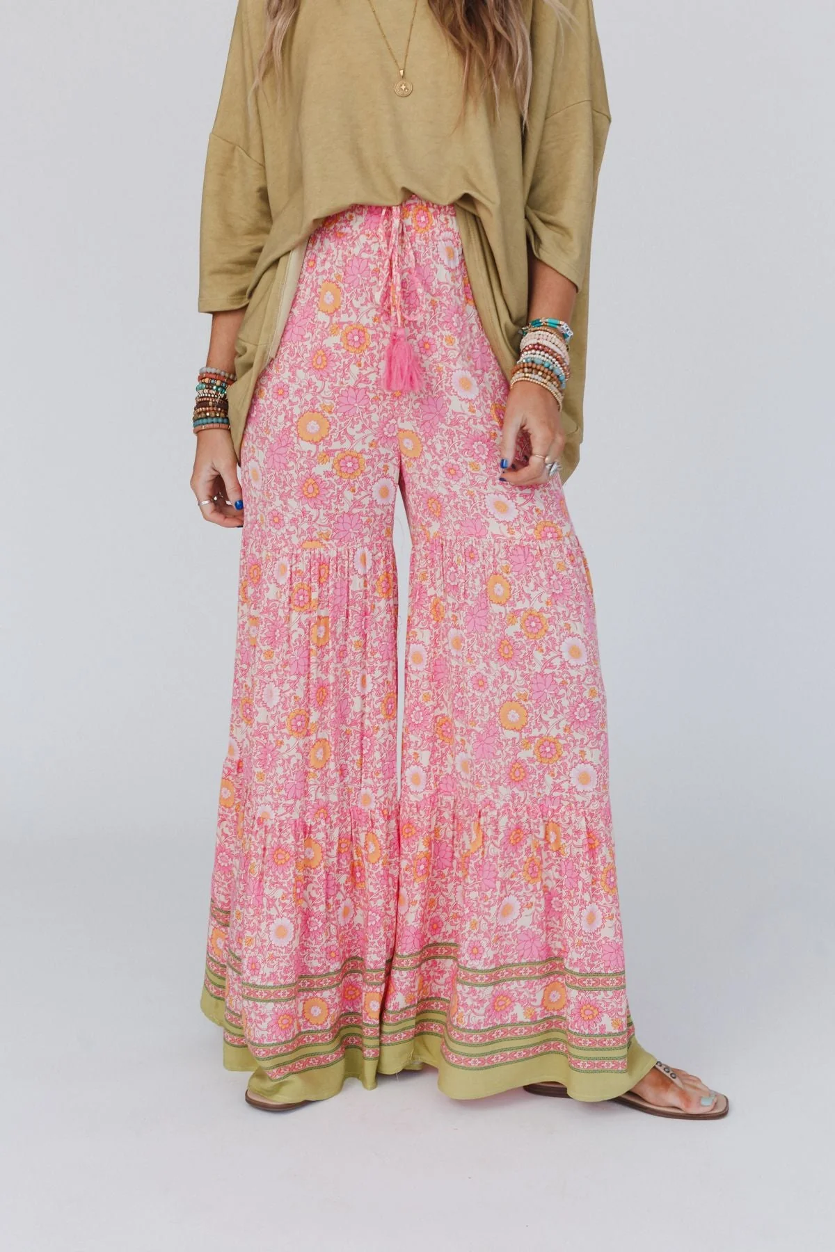 Kimmie Wide Leg Palazzo Pant - Coral - Image 8