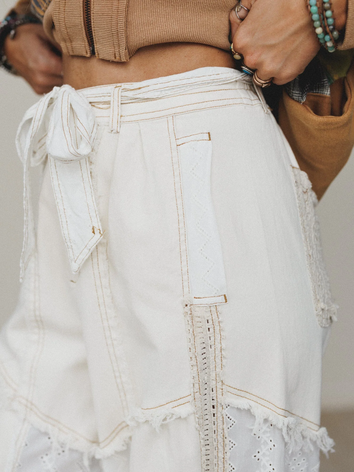 Lace Daze Pants - Cream - Image 3