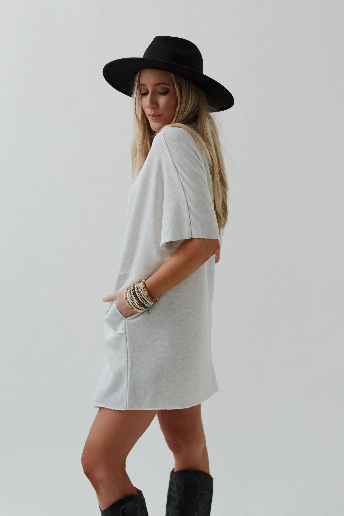 The Nest Laid Back Luxe Dress - Light Heather Gray - Image 10
