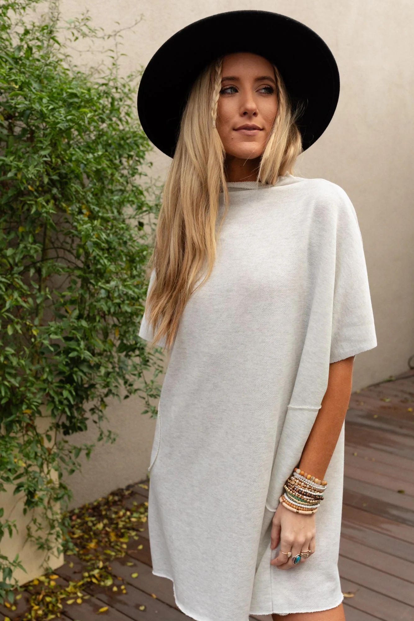 The Nest Laid Back Luxe Dress - Light Heather Gray - Image 4