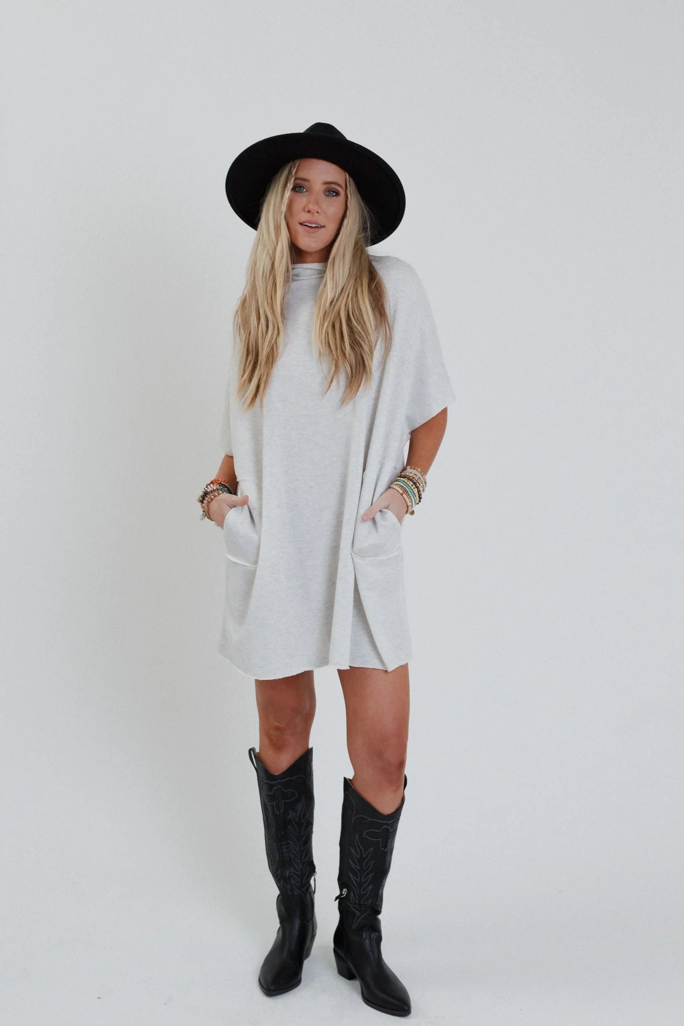 The Nest Laid Back Luxe Dress - Light Heather Gray - Image 6