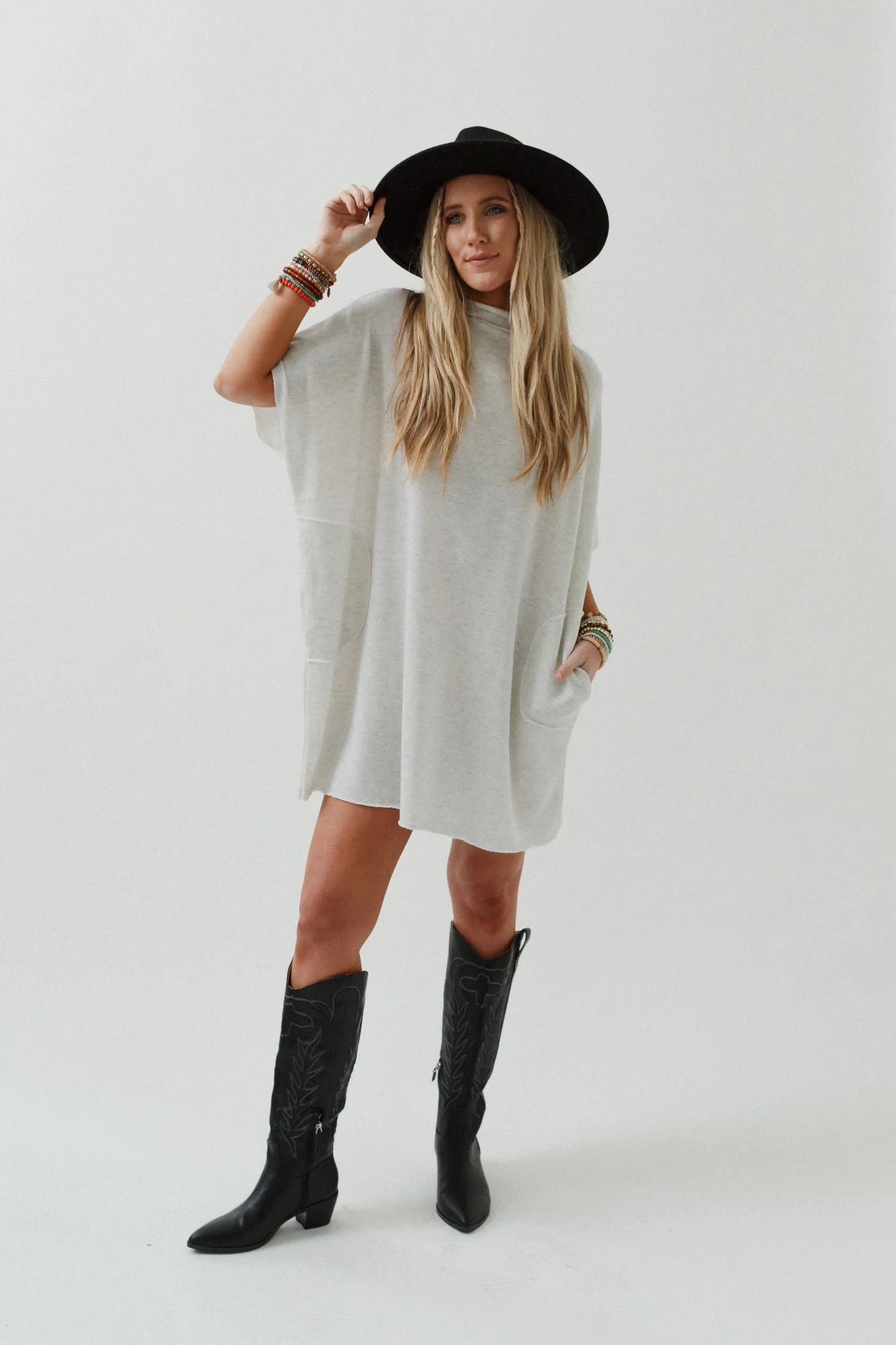 The Nest Laid Back Luxe Dress - Light Heather Gray - Image 7