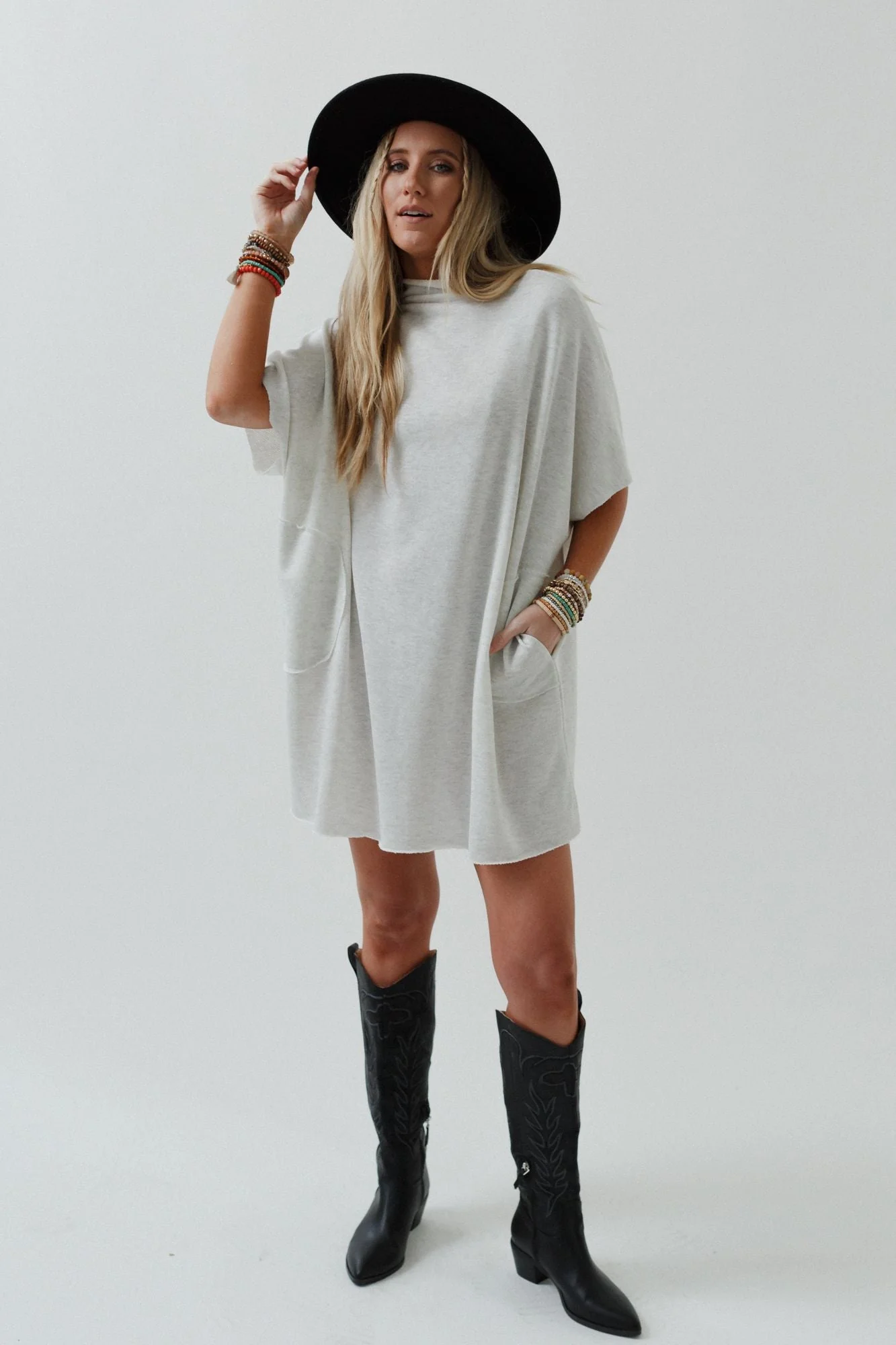 The Nest Laid Back Luxe Dress - Light Heather Gray - Image 8
