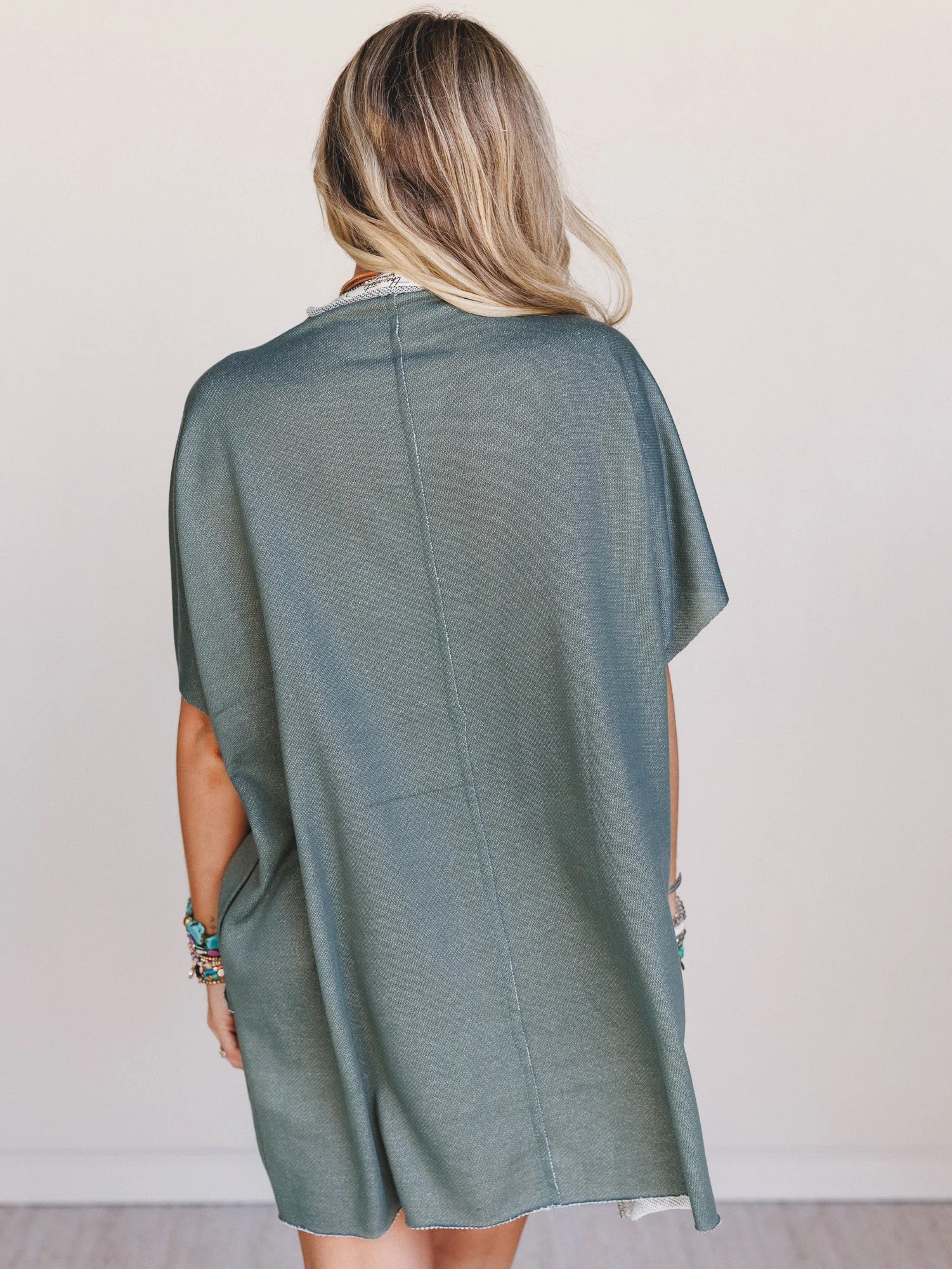 The Nest Laid Back Luxe Dress - Two Tone Olive - Image 5