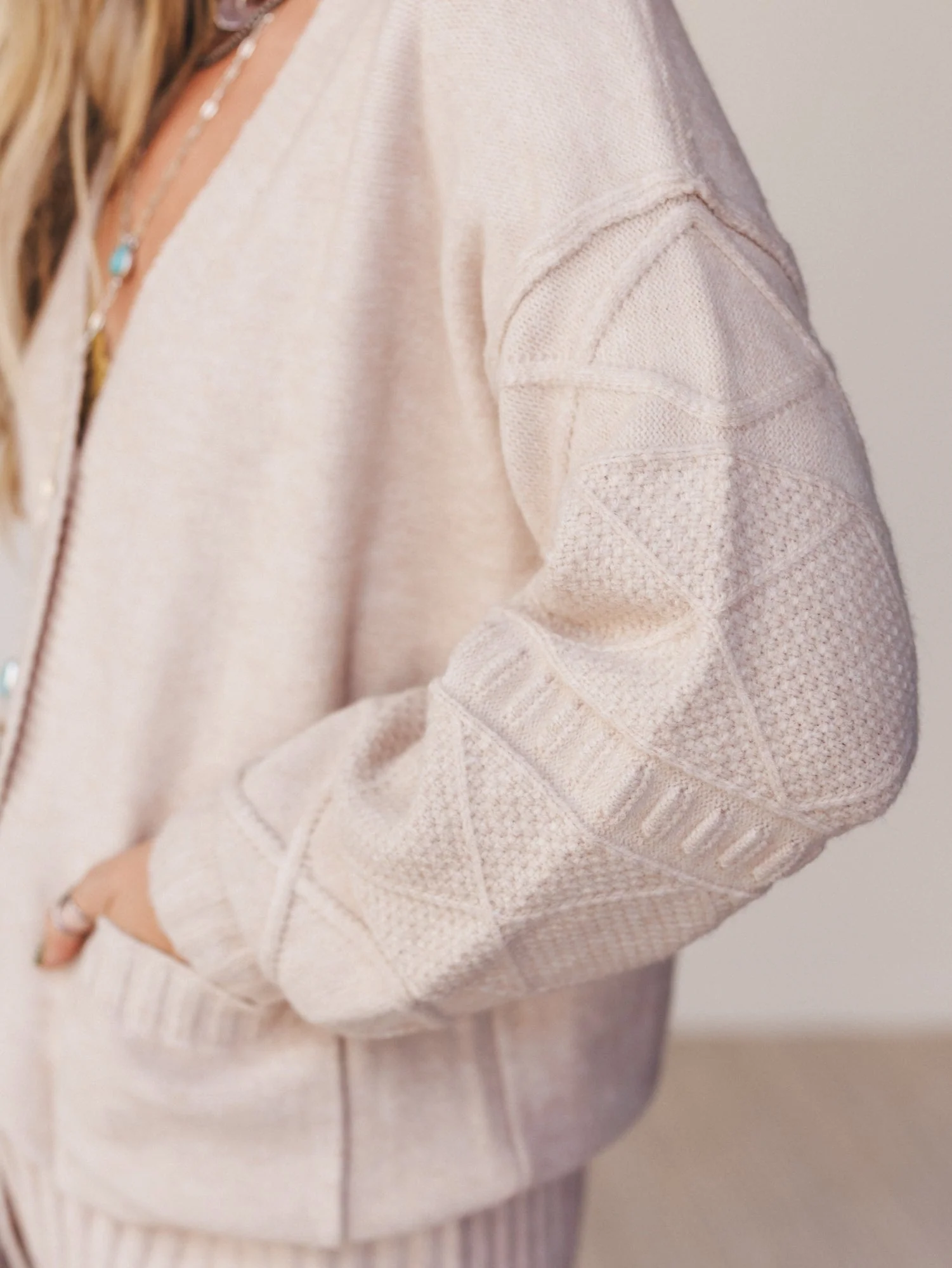Let It Wander Cardigan - Oatmeal - Image 2