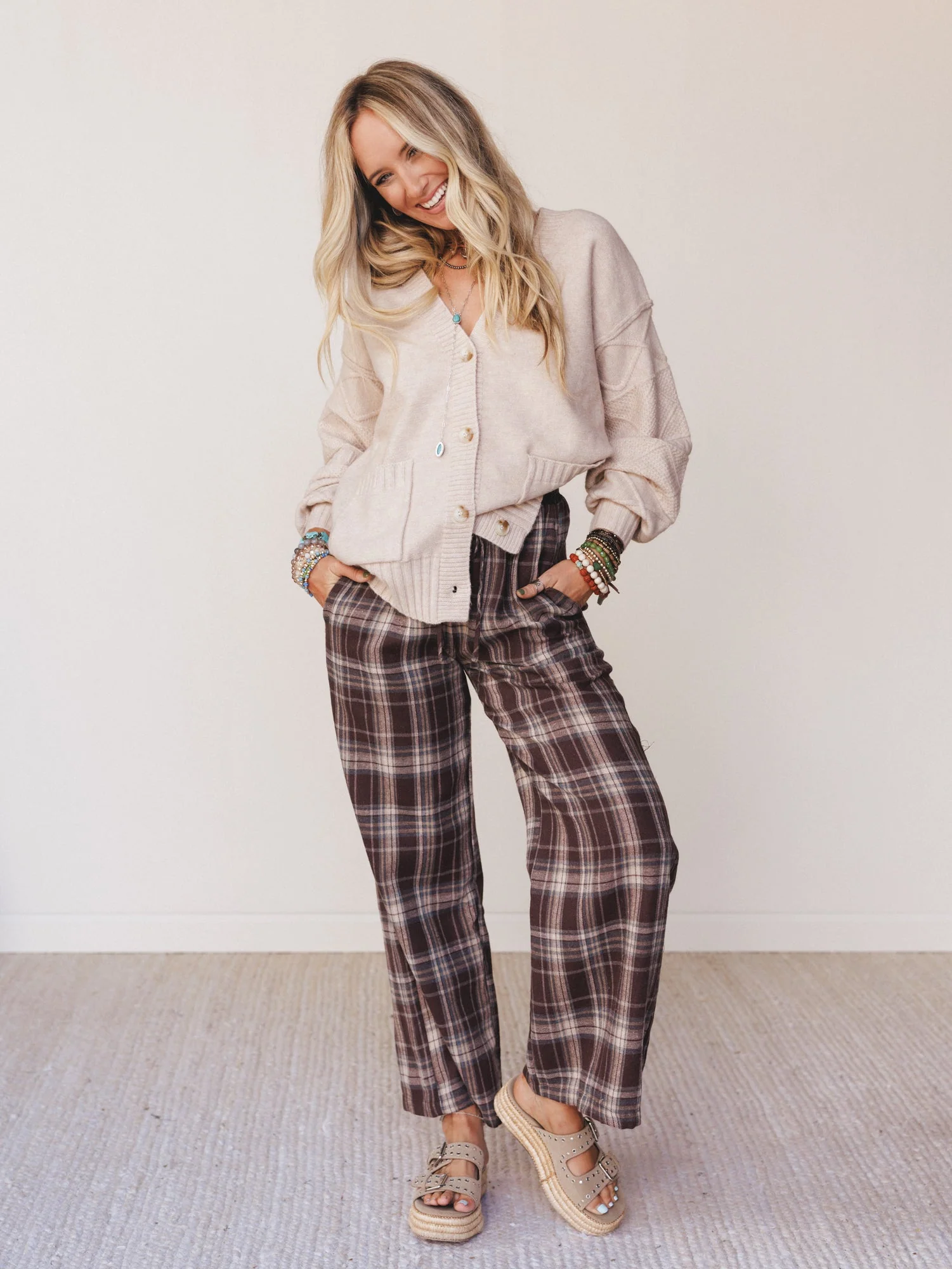Let It Wander Cardigan - Oatmeal - Image 3