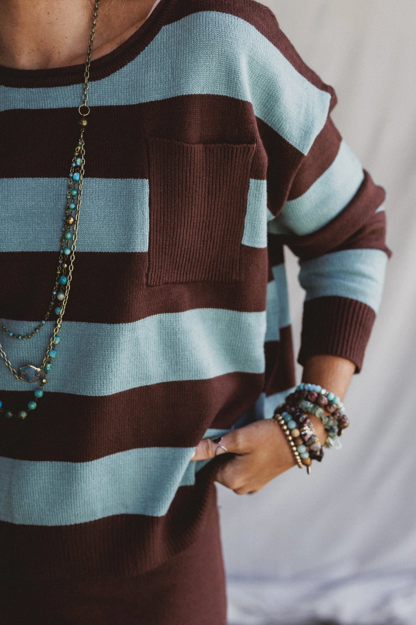 Lexi Sweater Skirt Set - Mocha - Image 2
