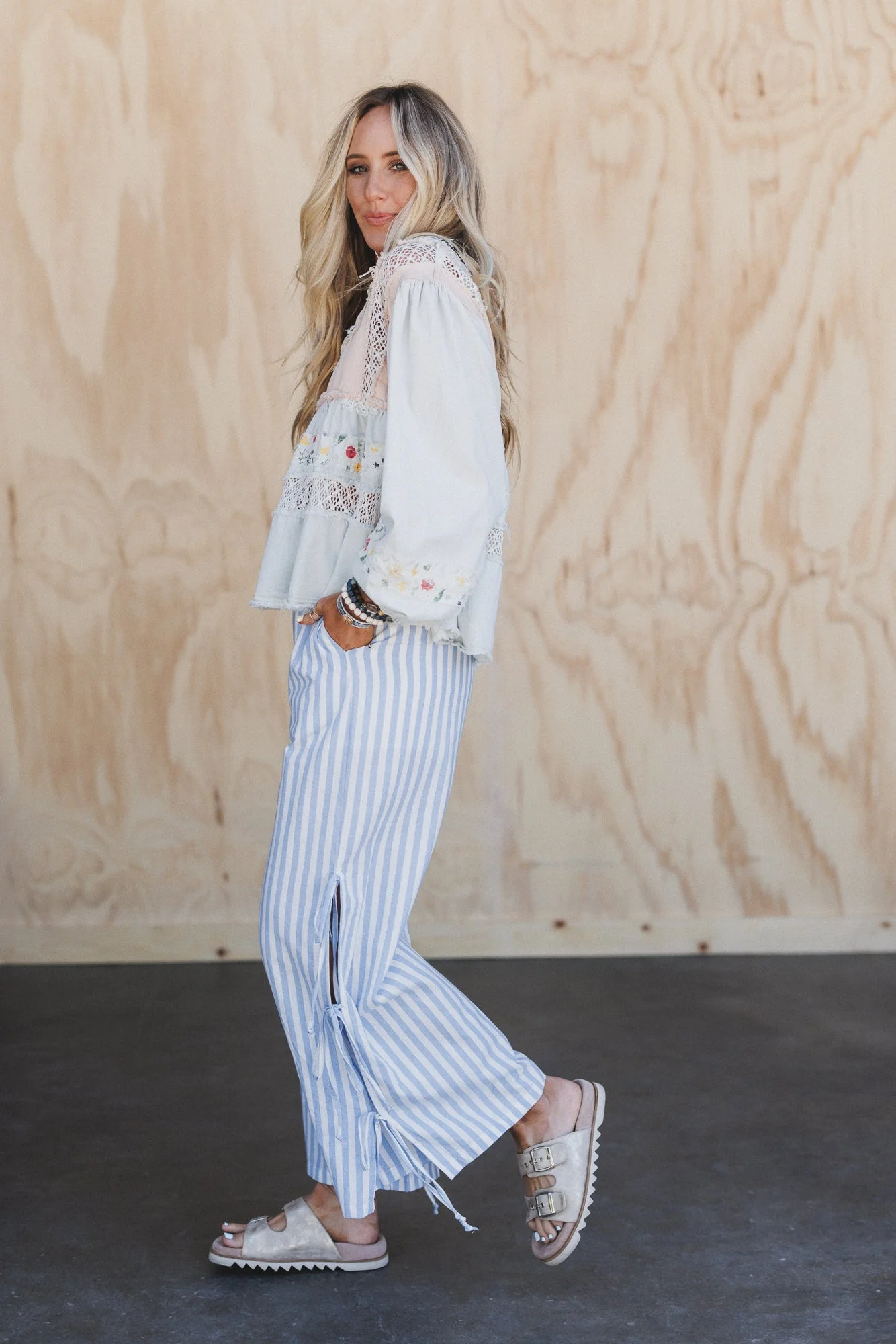 Lighthouse Striped Pants - Blue Multi - Image 4