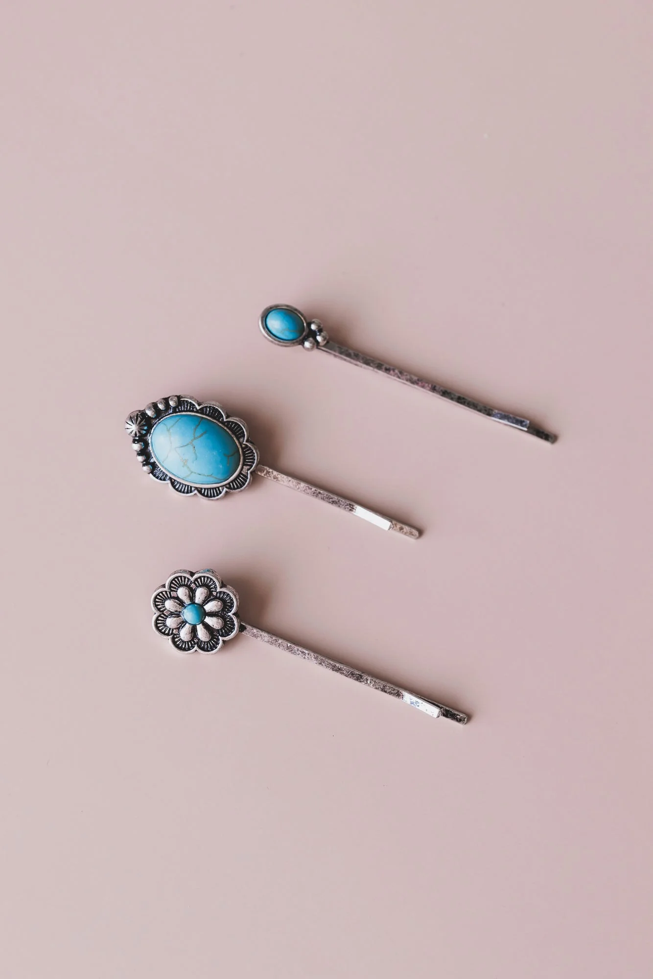Linger Longer Hair Pin Set - Turquoise - Pre Order - Image 2