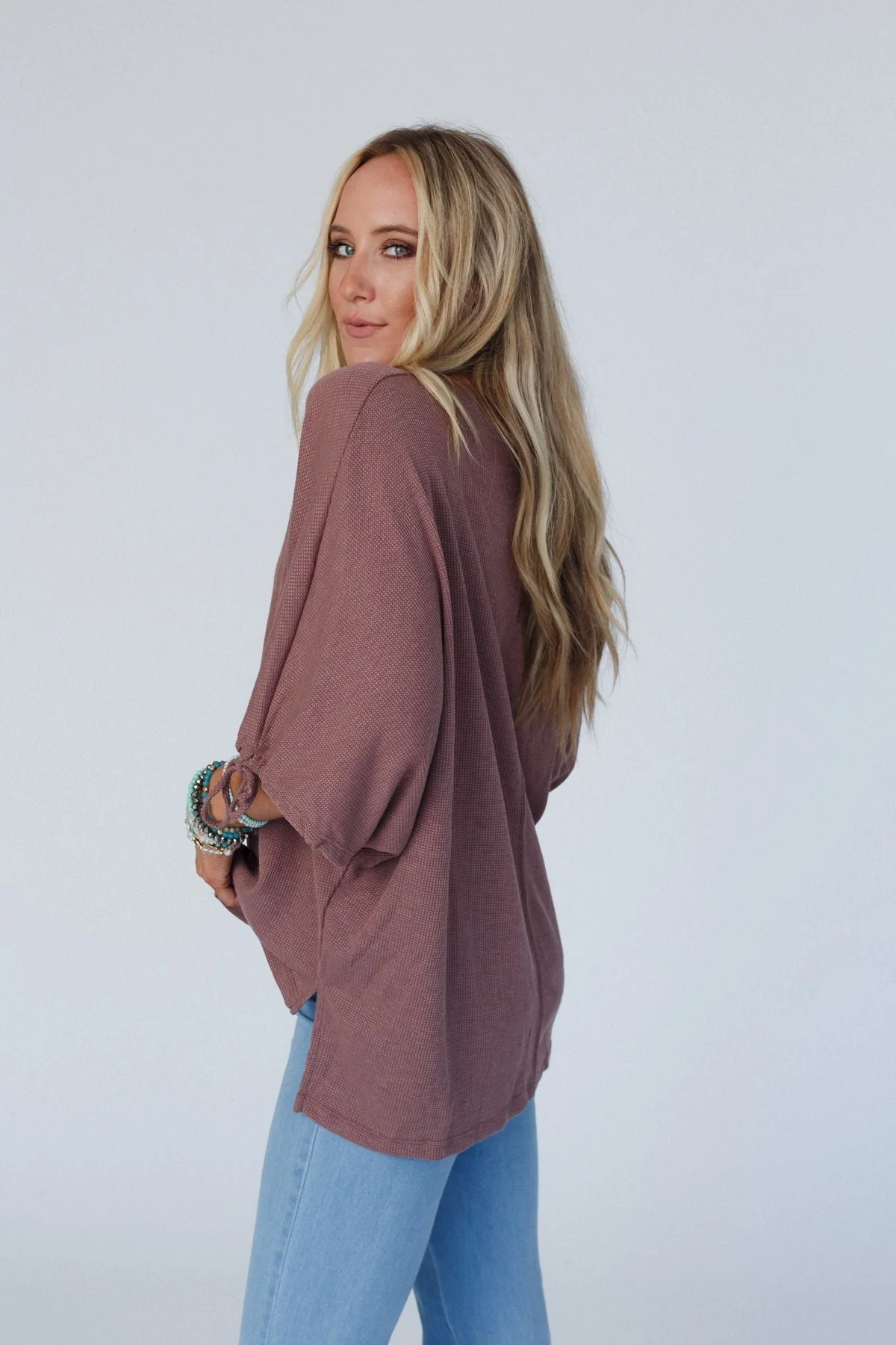 The Nest Little Lark Puff Sleeve Tee - Mulberry - Image 4
