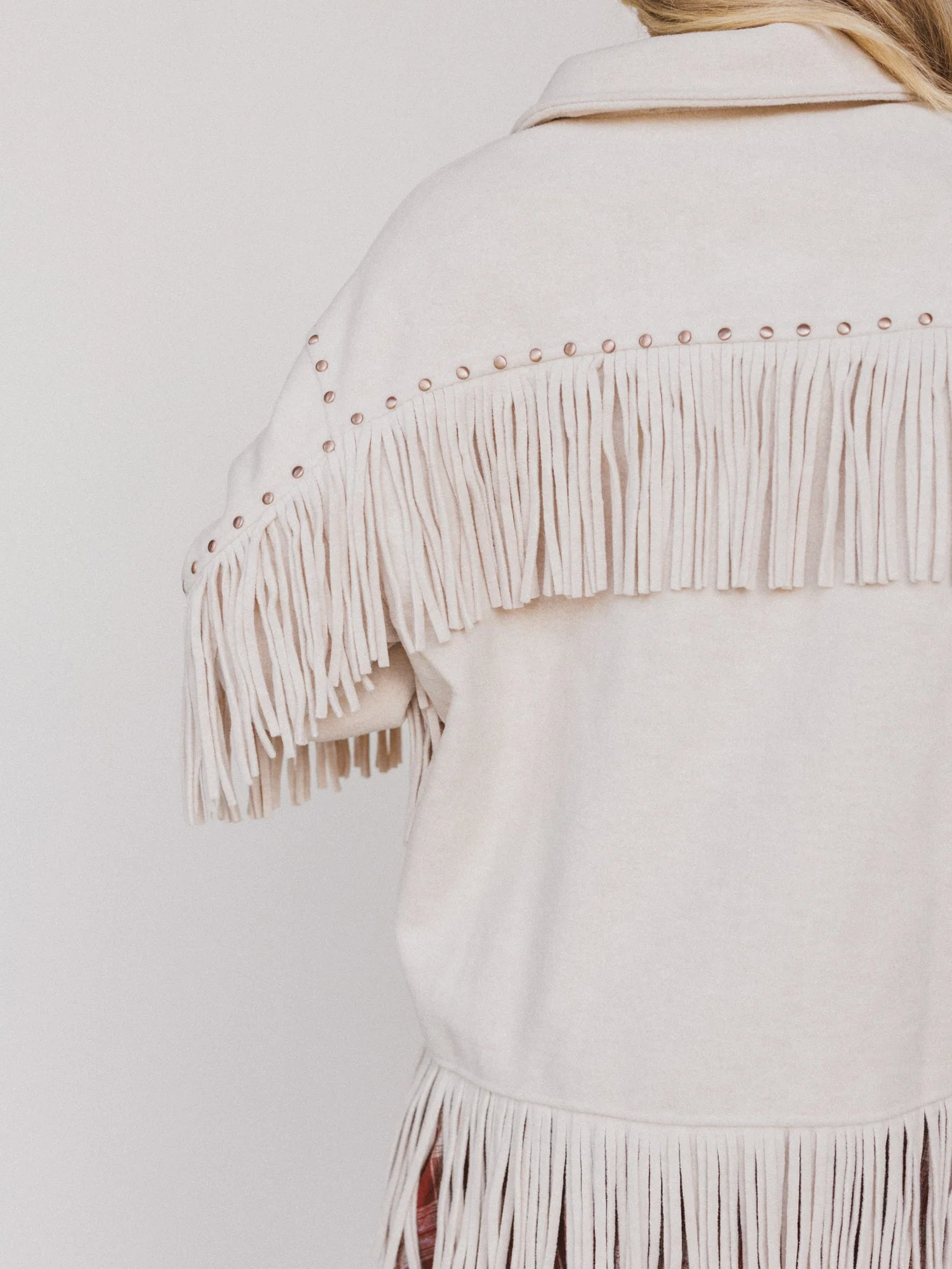 Lolo Fringe Jacket - Cream - Image 5