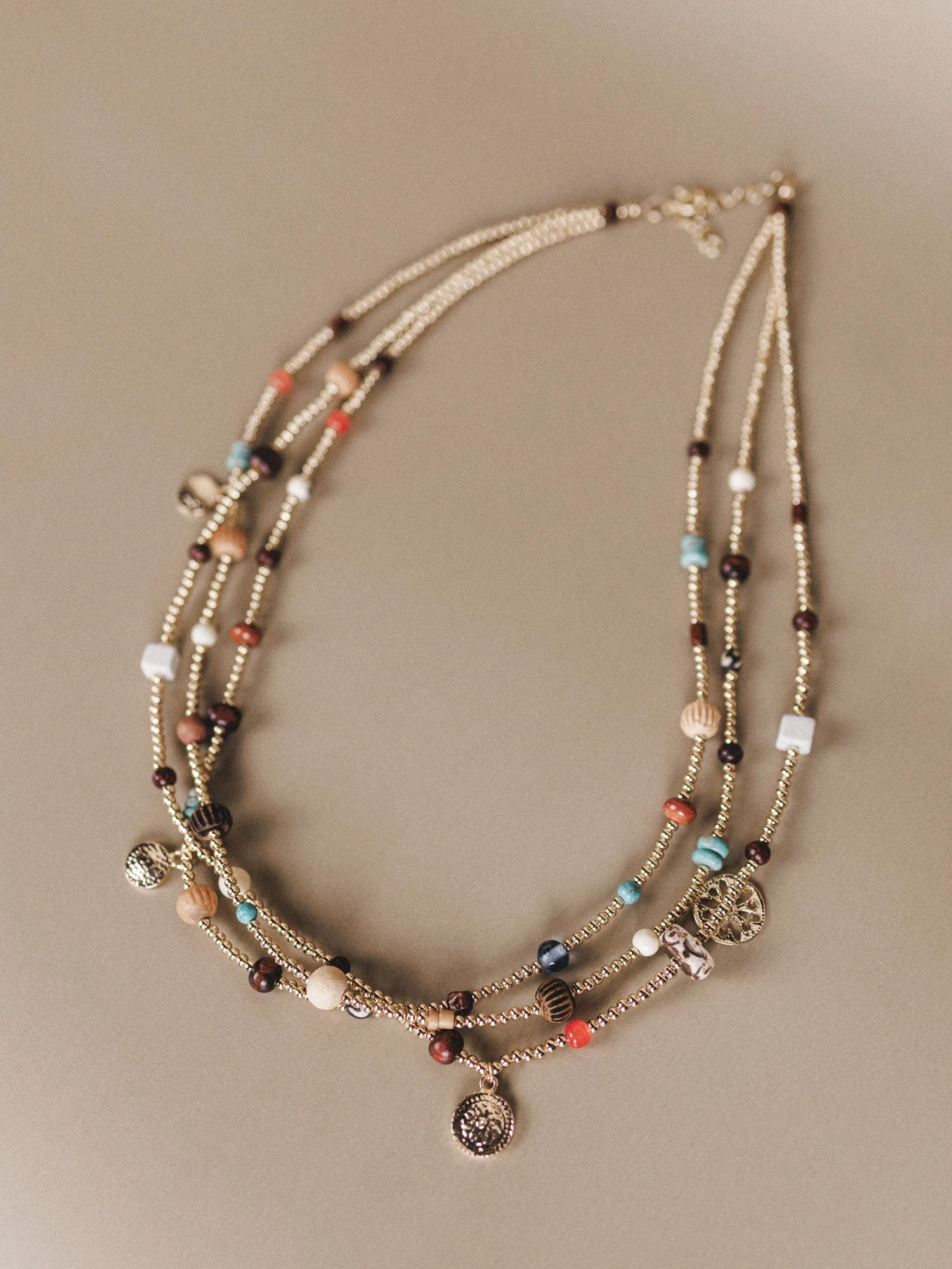 Lost And Found Layered Necklace - Gold Multi - Image 5
