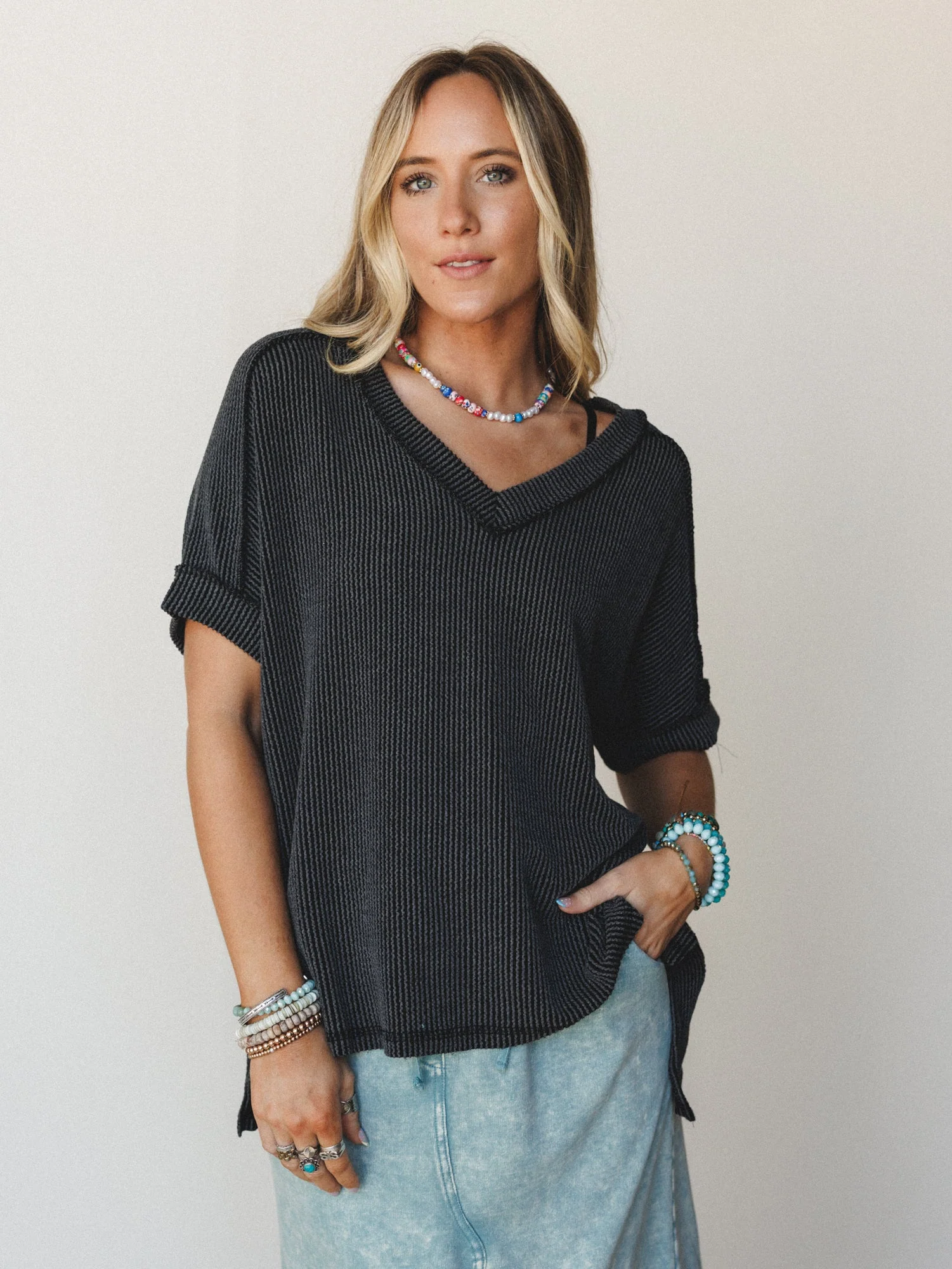 Lounge Town Tee - Charcoal - Image 3