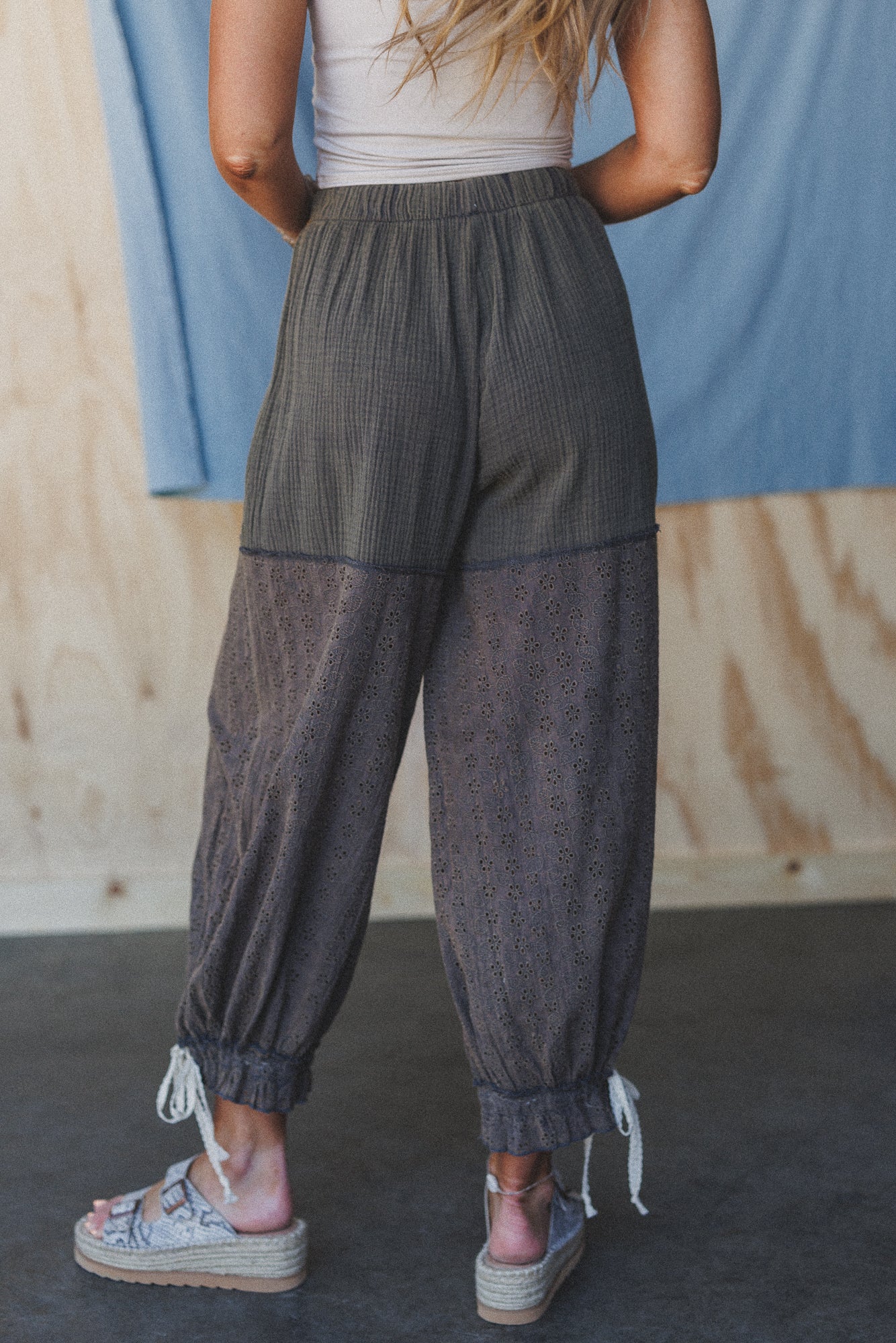 Love Struck Embroidered Joggers - Charcoal - Image 4