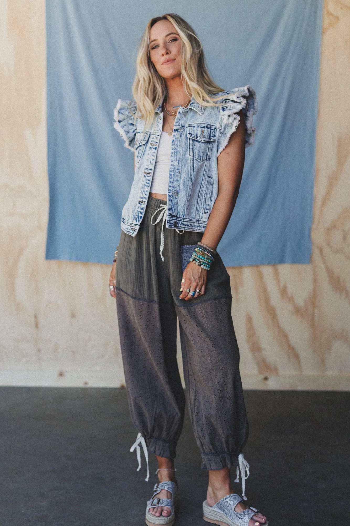 Love Struck Embroidered Joggers - Charcoal - Image 5
