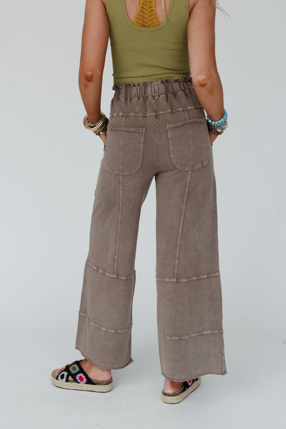 Lucky One Wide Leg Full Pant - Brown - Image 5