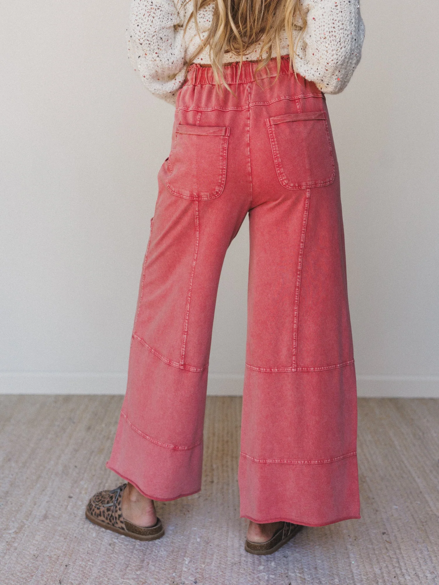 Lucky One Wide Leg Full Pant - Red - Image 5