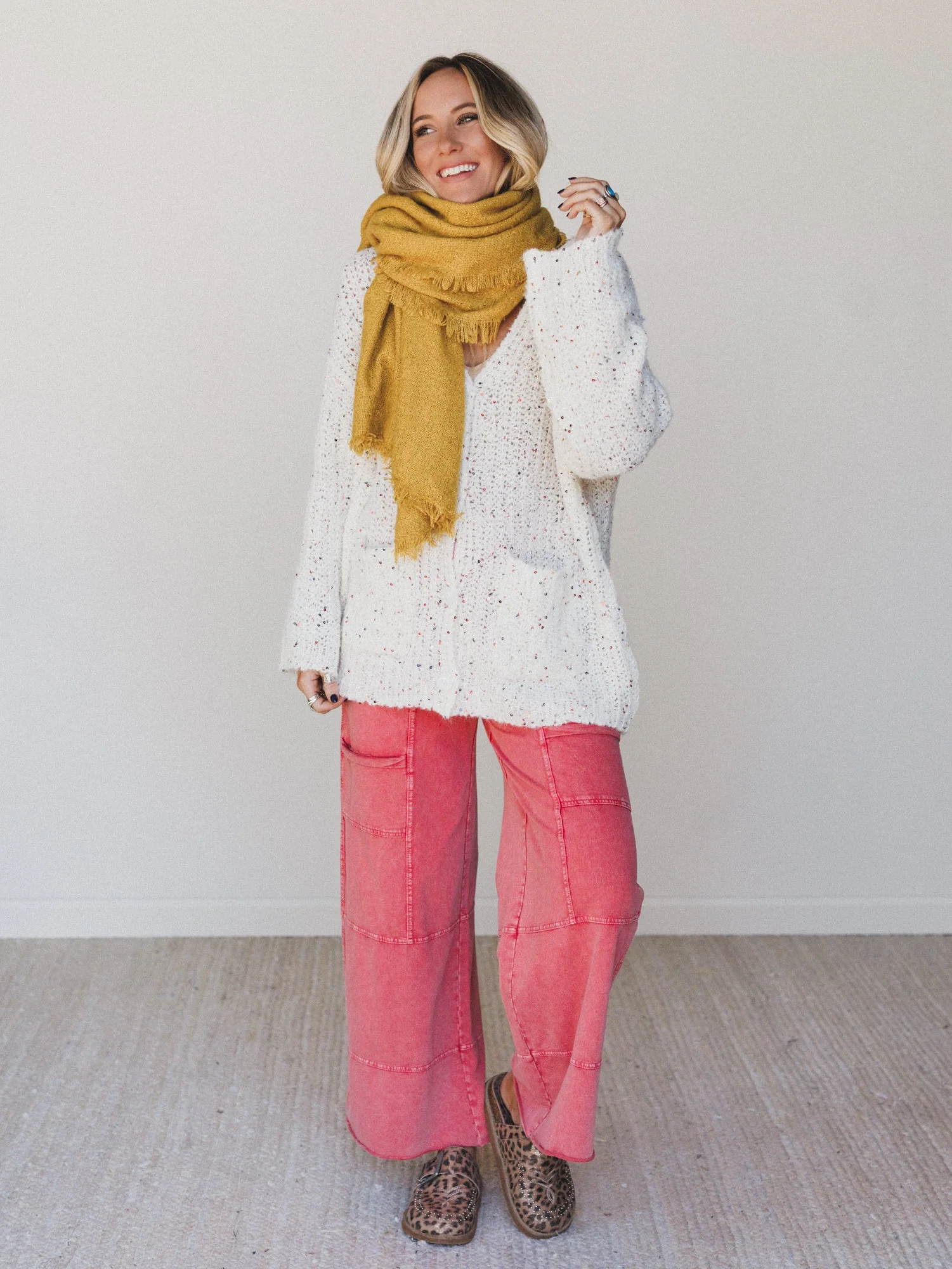 Lucky One Wide Leg Full Pant - Red - Image 6