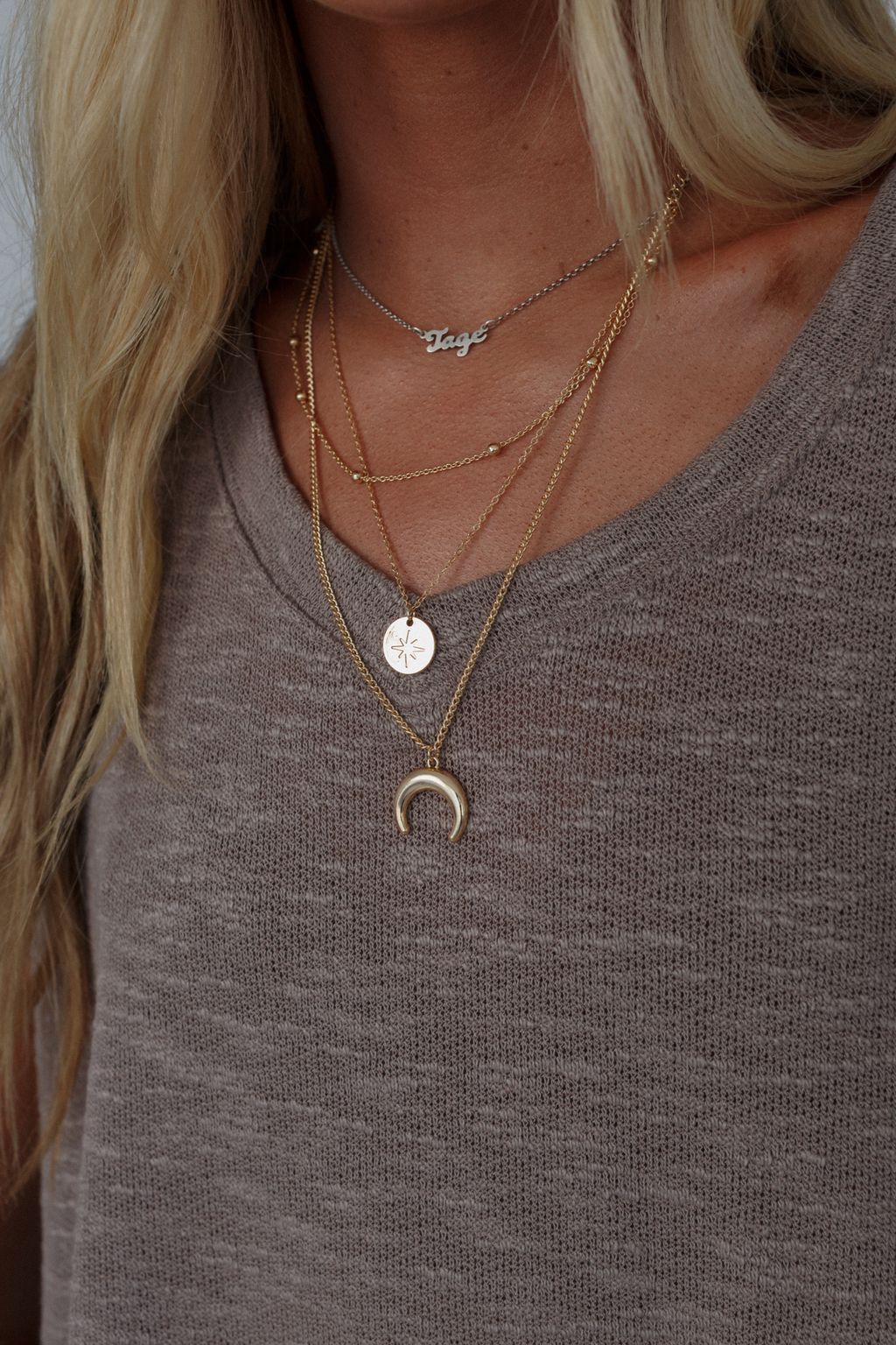 Lunar Glow Necklace - Gold - Pre Order