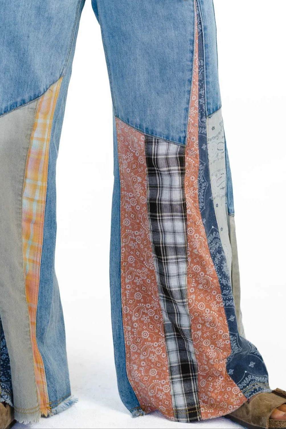 Magnolia Patchwork Jeans - Washed Denim - Image 5