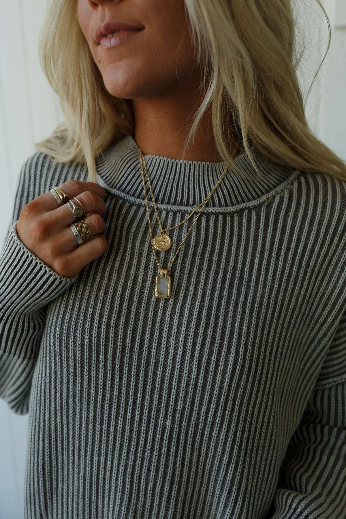 Make Me Blush Layered Necklace - Gold - Image 4