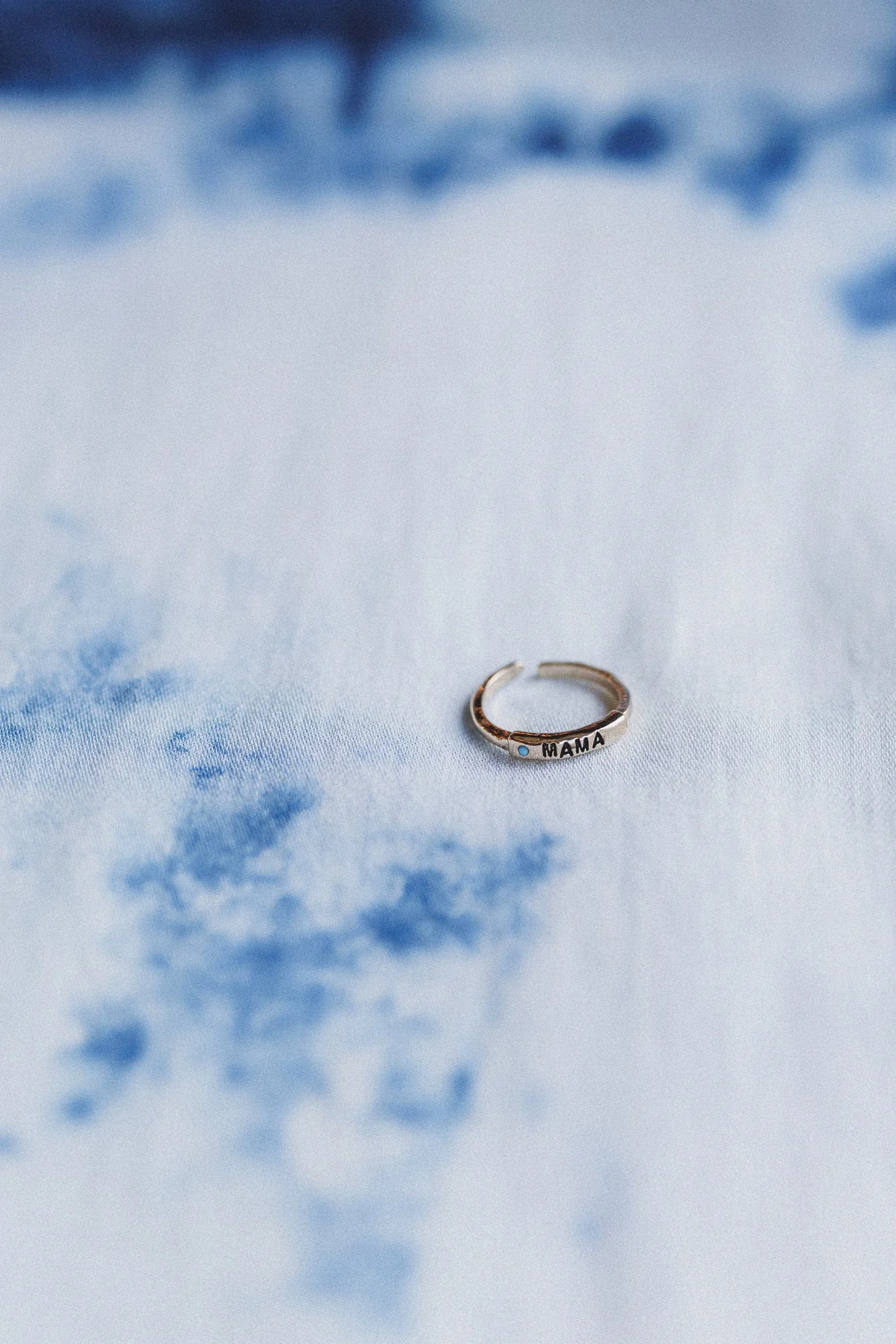 Mama Charm Adjustable Ring - Turquoise - Image 3