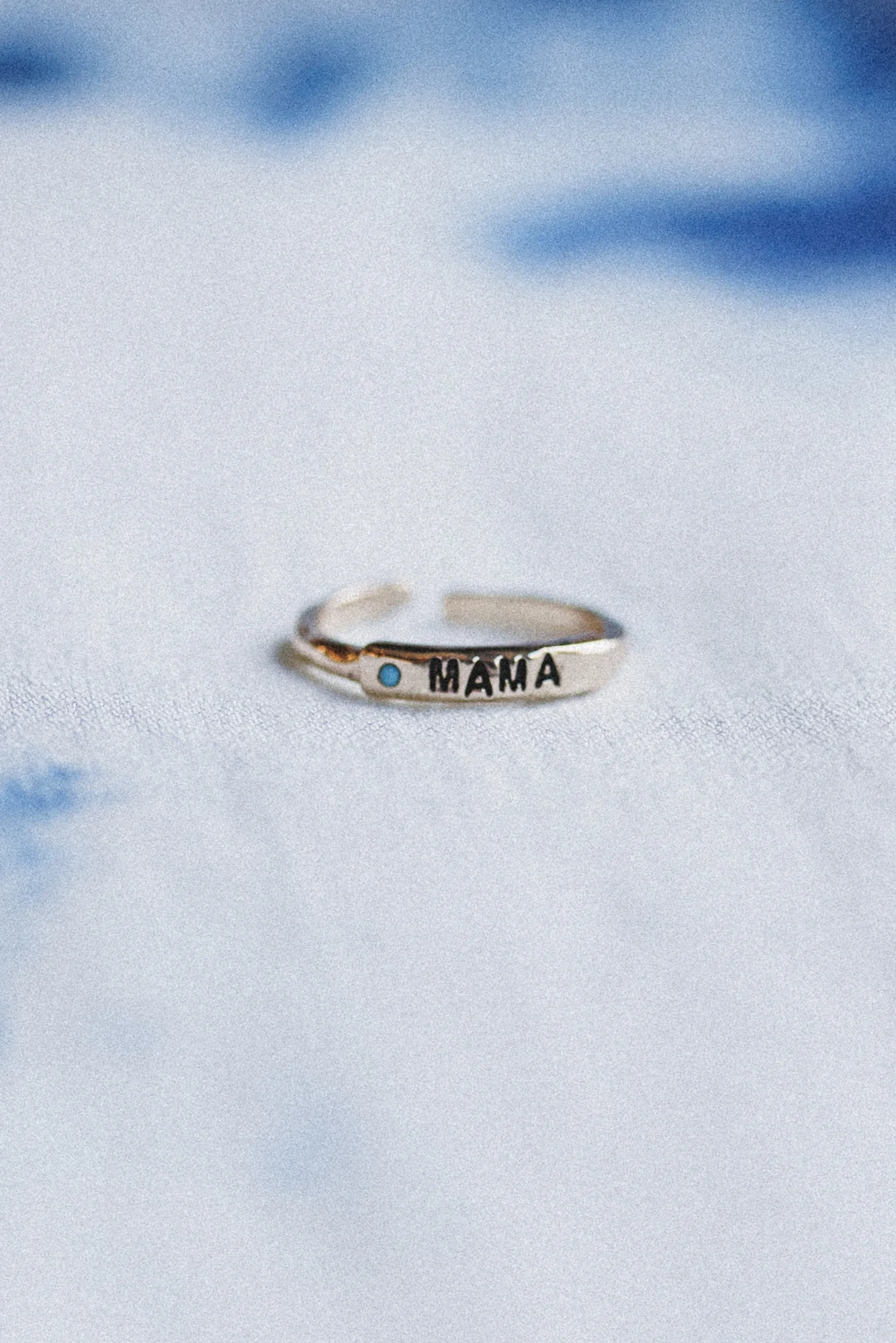 Mama Charm Adjustable Ring - Turquoise