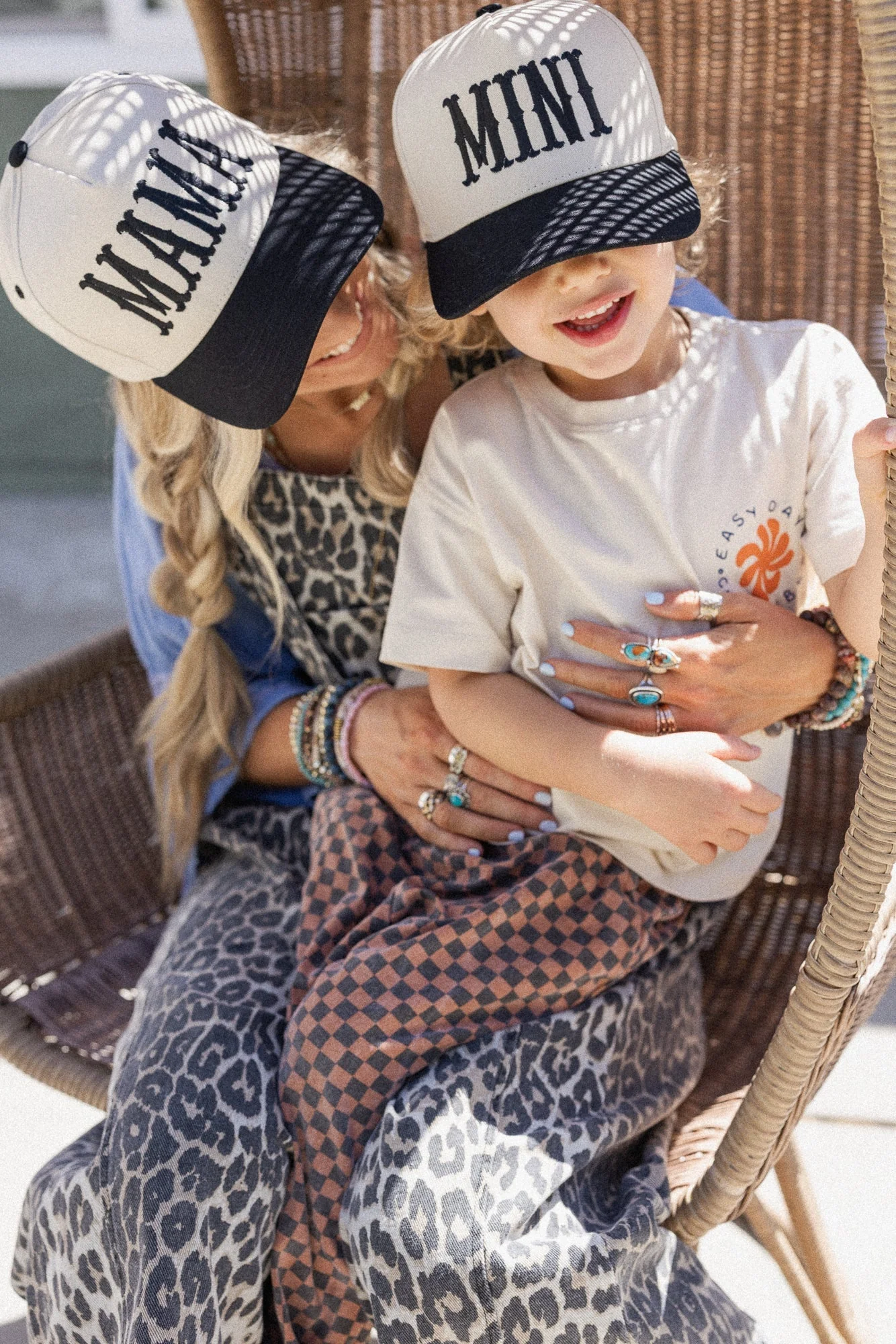 Mama & Mini Baseball Hat Bundle - Black - Image 2