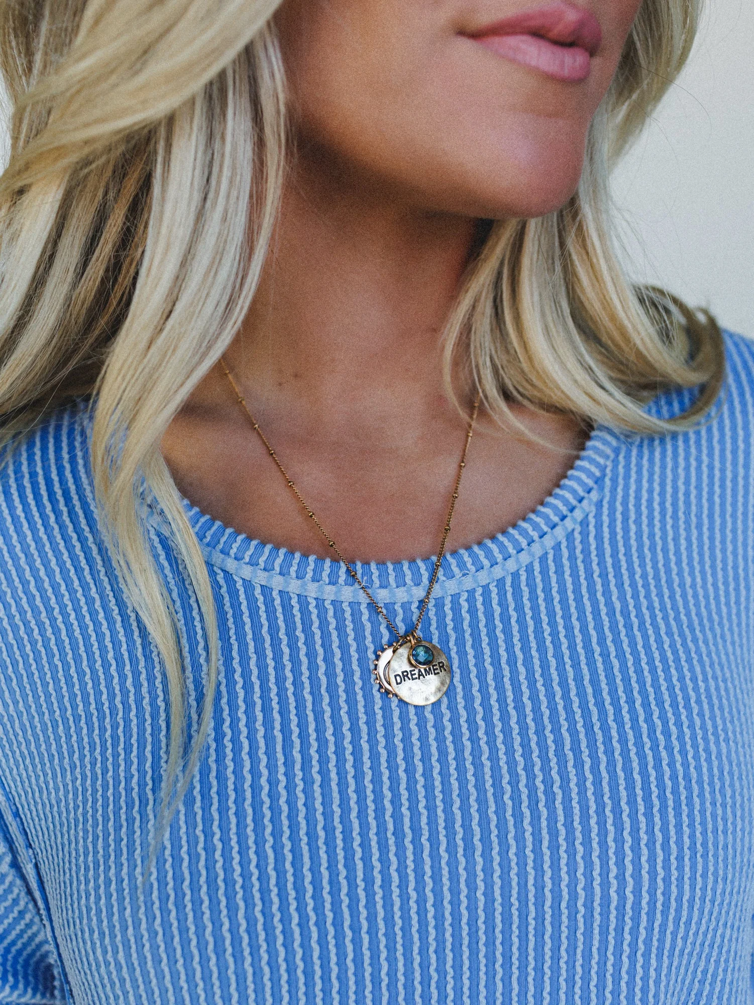 March Dreamer Birthstone Necklace - Aquamarine - Image 3