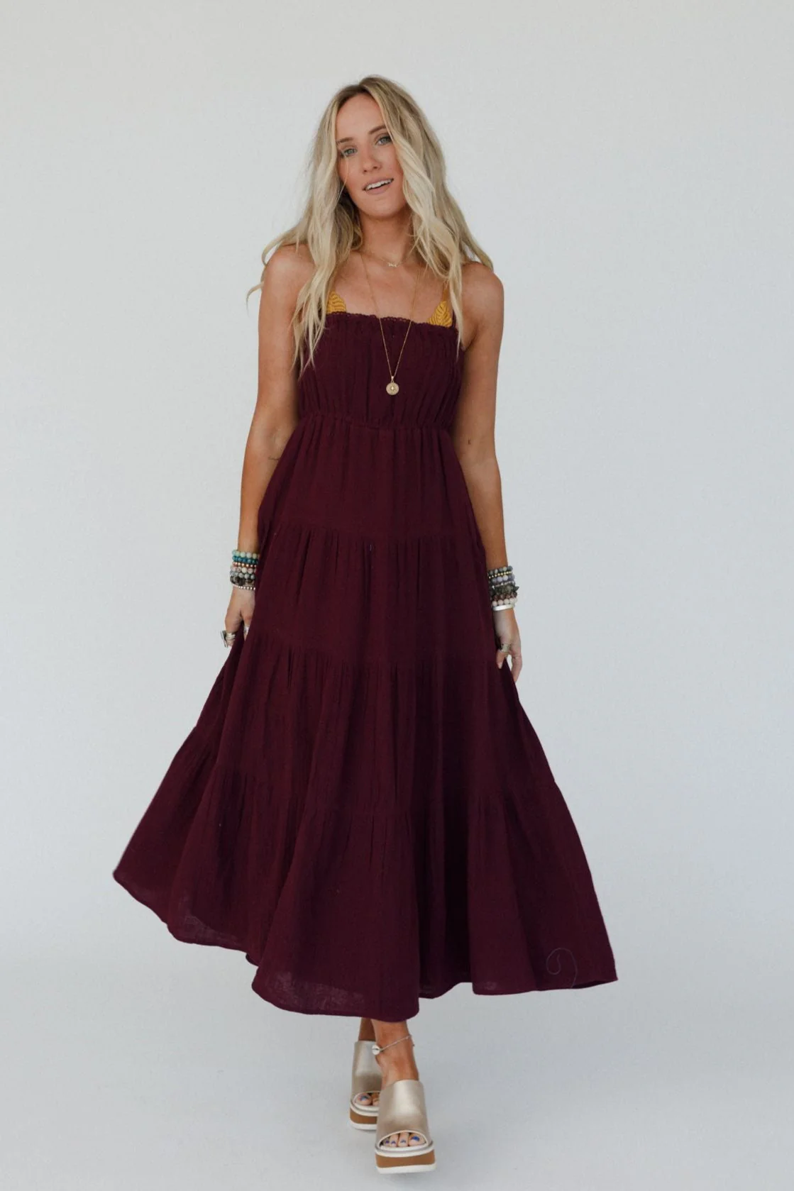 Maven Smocked Maxi Dress - Plum - Image 4