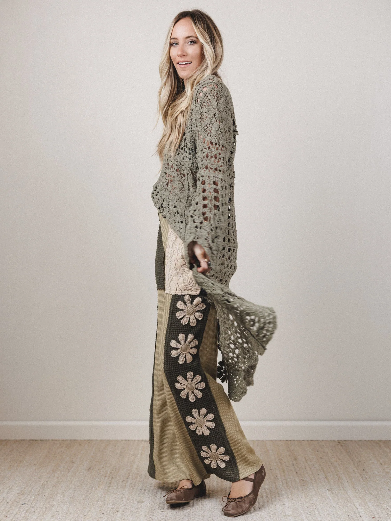 Maysa Crochet Top - Olive - Image 2