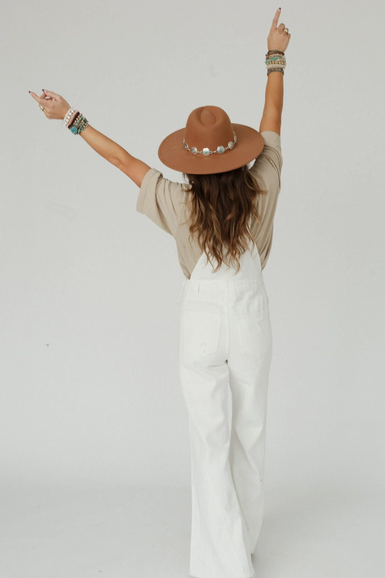 Milly Distressed Hem Wide Leg Overall - Cream - Image 3