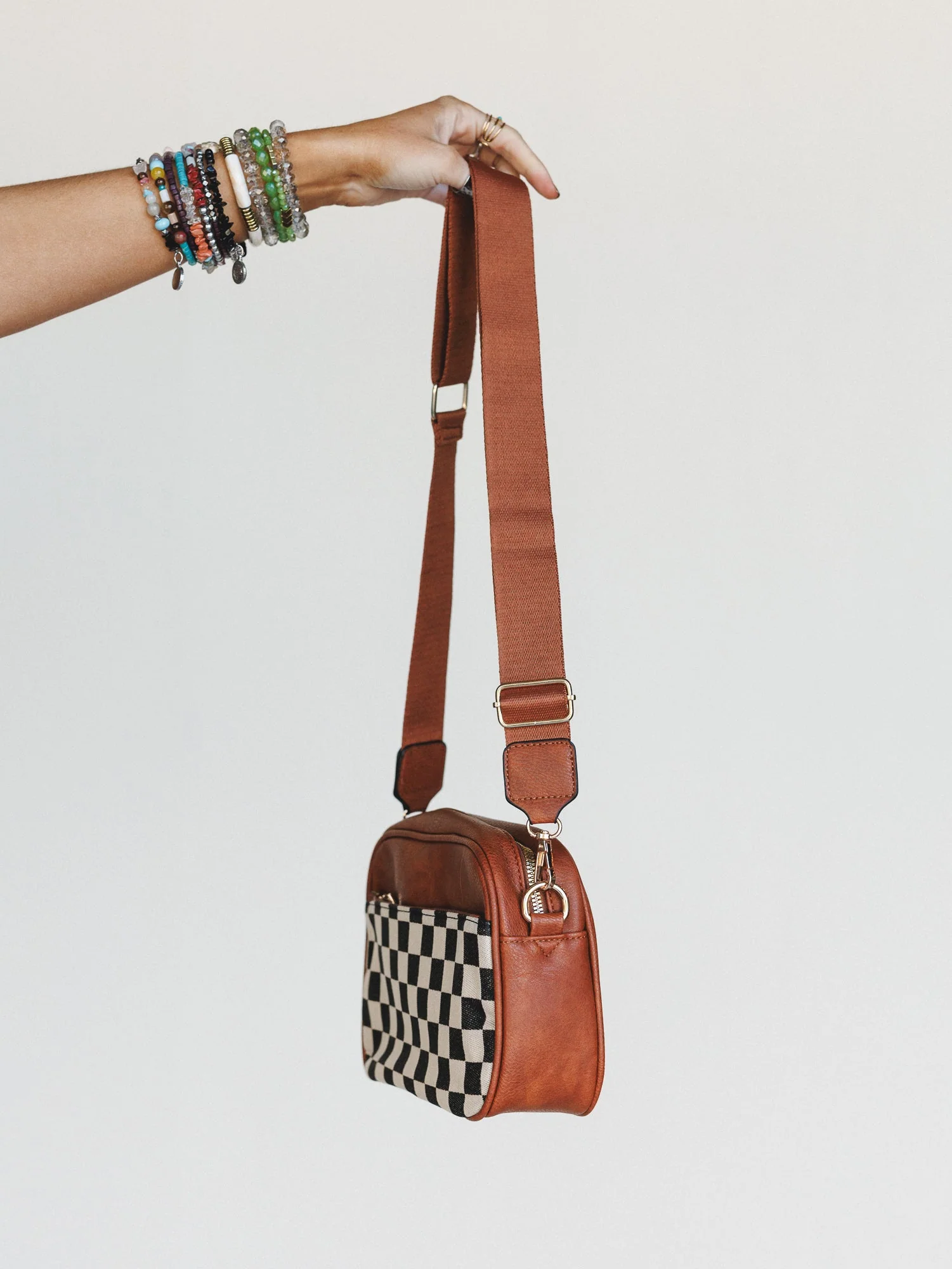 Mood Checker Crossbody Bag - Camel - Image 3