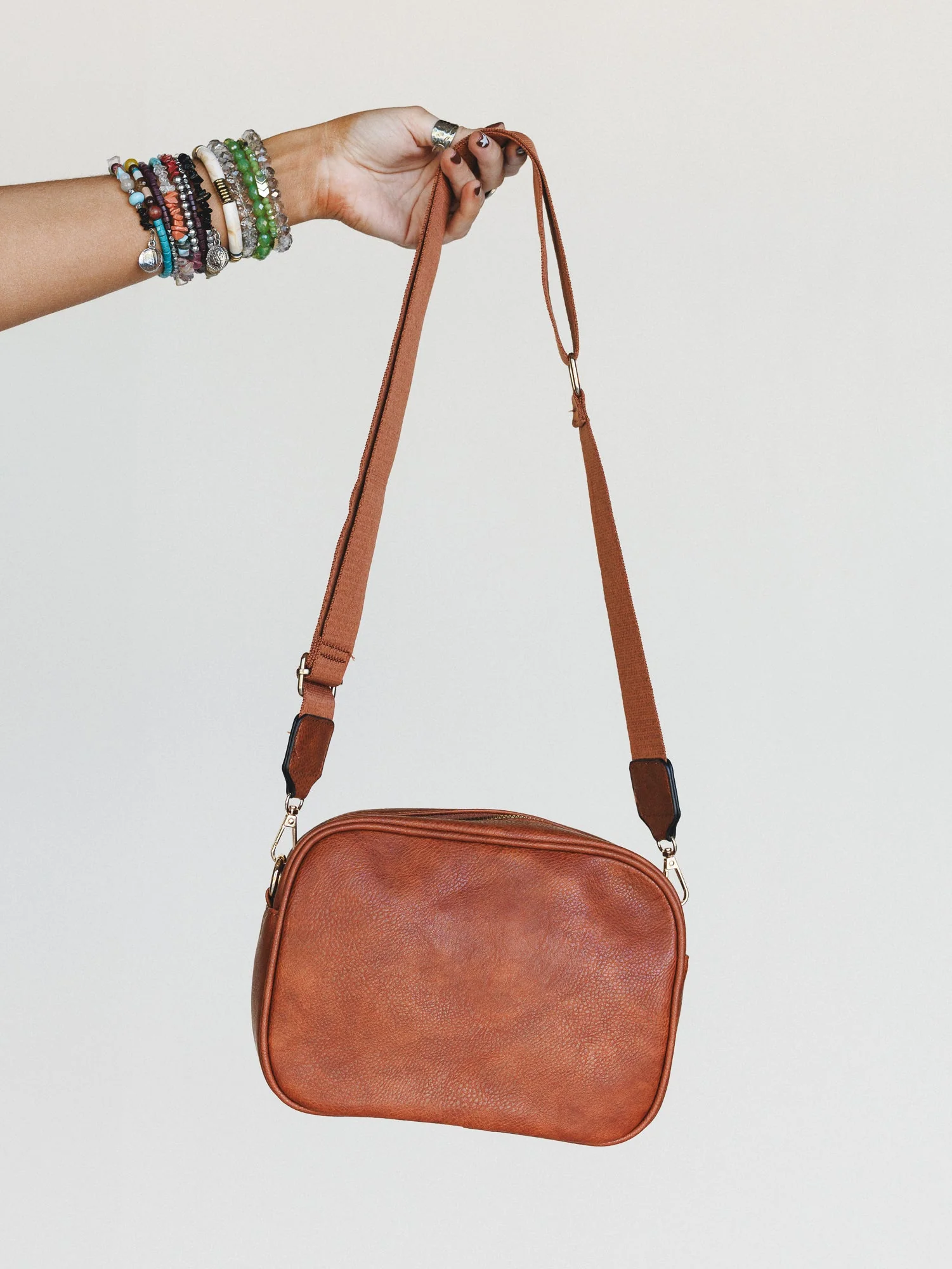 Mood Checker Crossbody Bag - Camel - Image 4