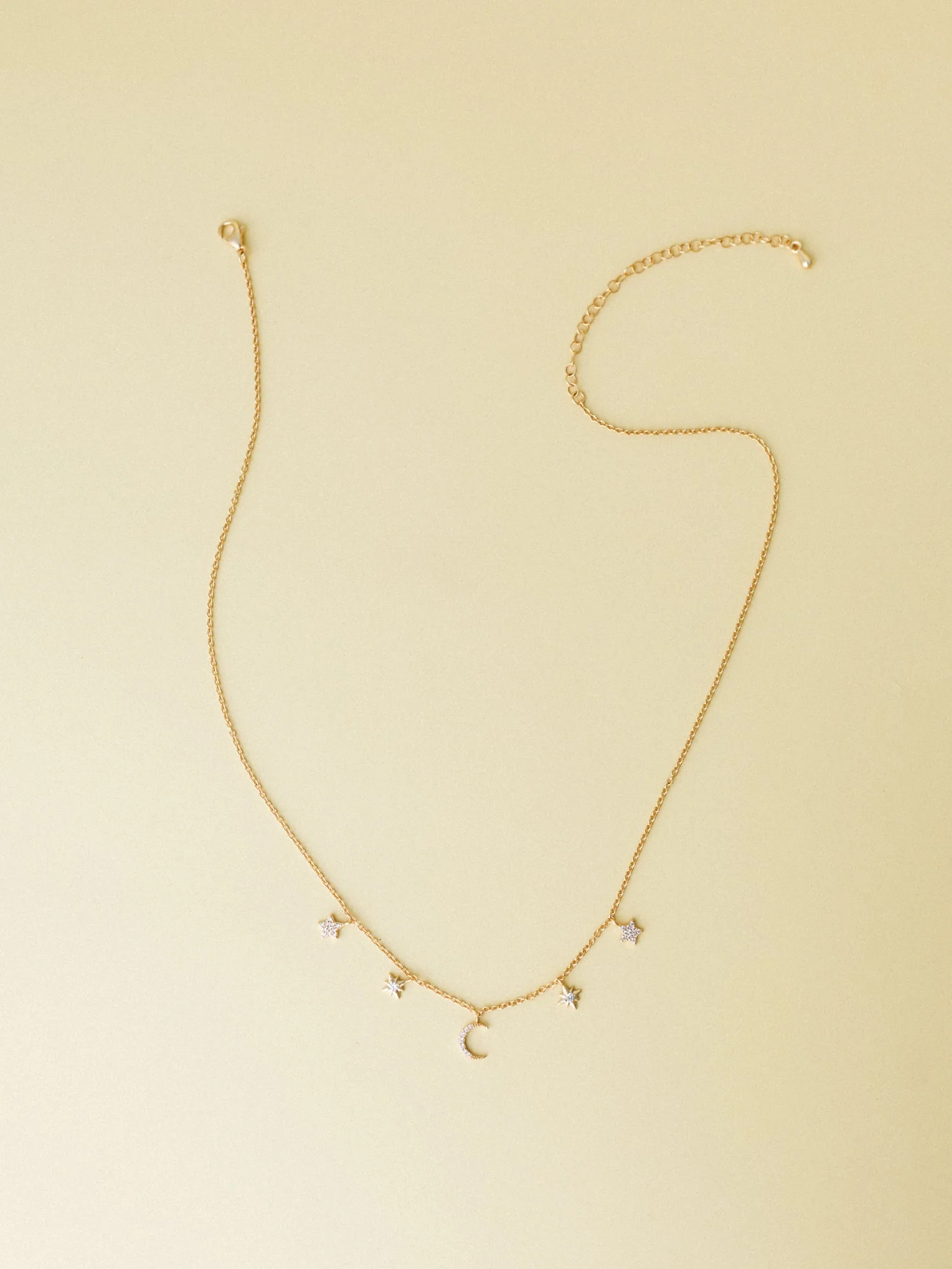 Moon and Stars Necklace - Gold - Image 3