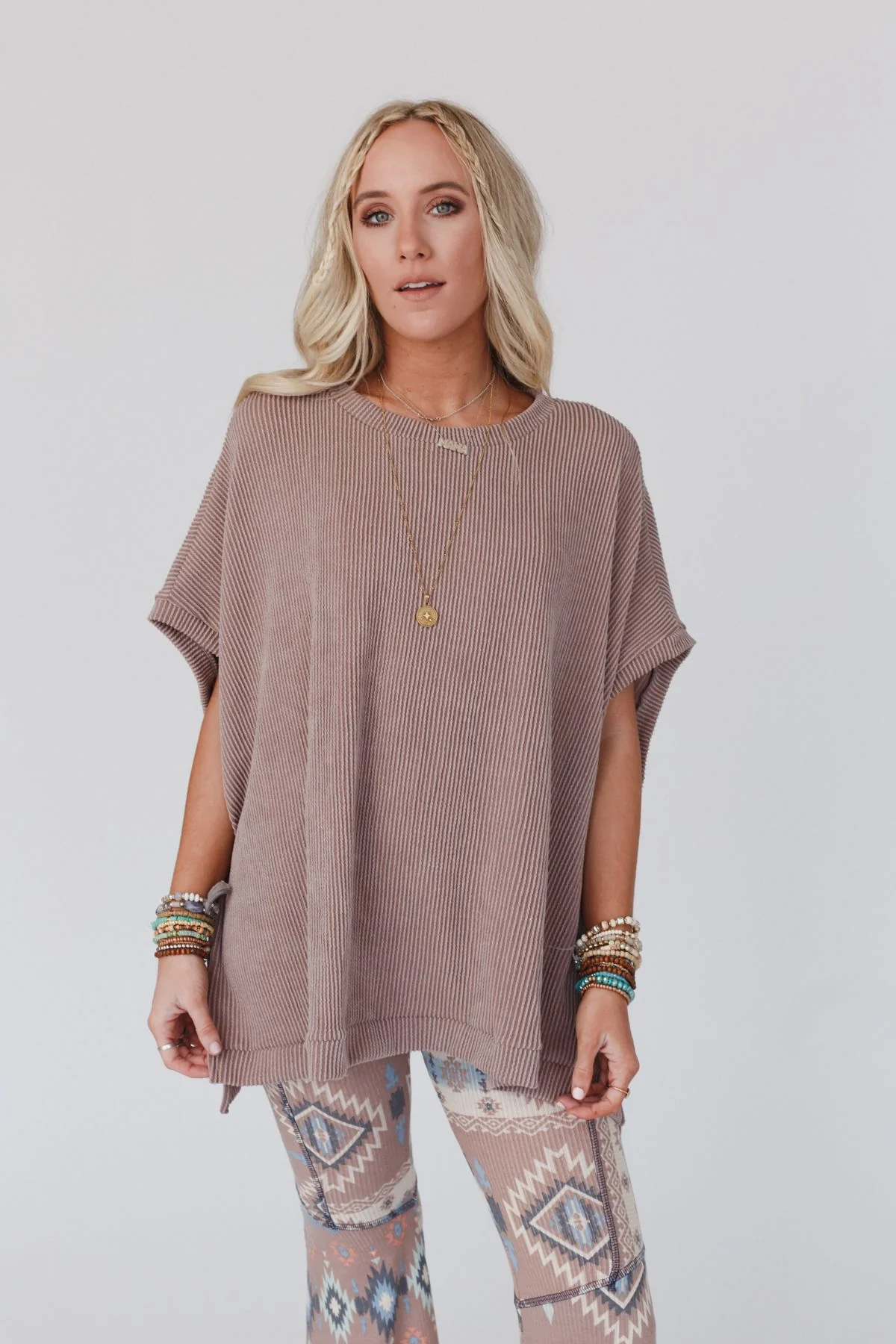 The Nest Moon Glow Texture Knit Top - Acorn - Pre Order - Image 2