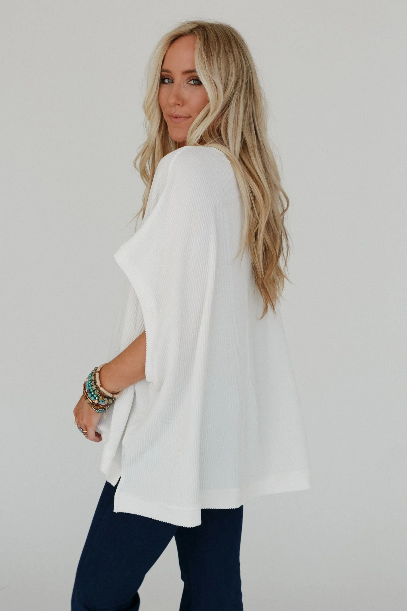 The Nest Moon Glow Texture Knit Top - Off White - Pre Order - Image 3
