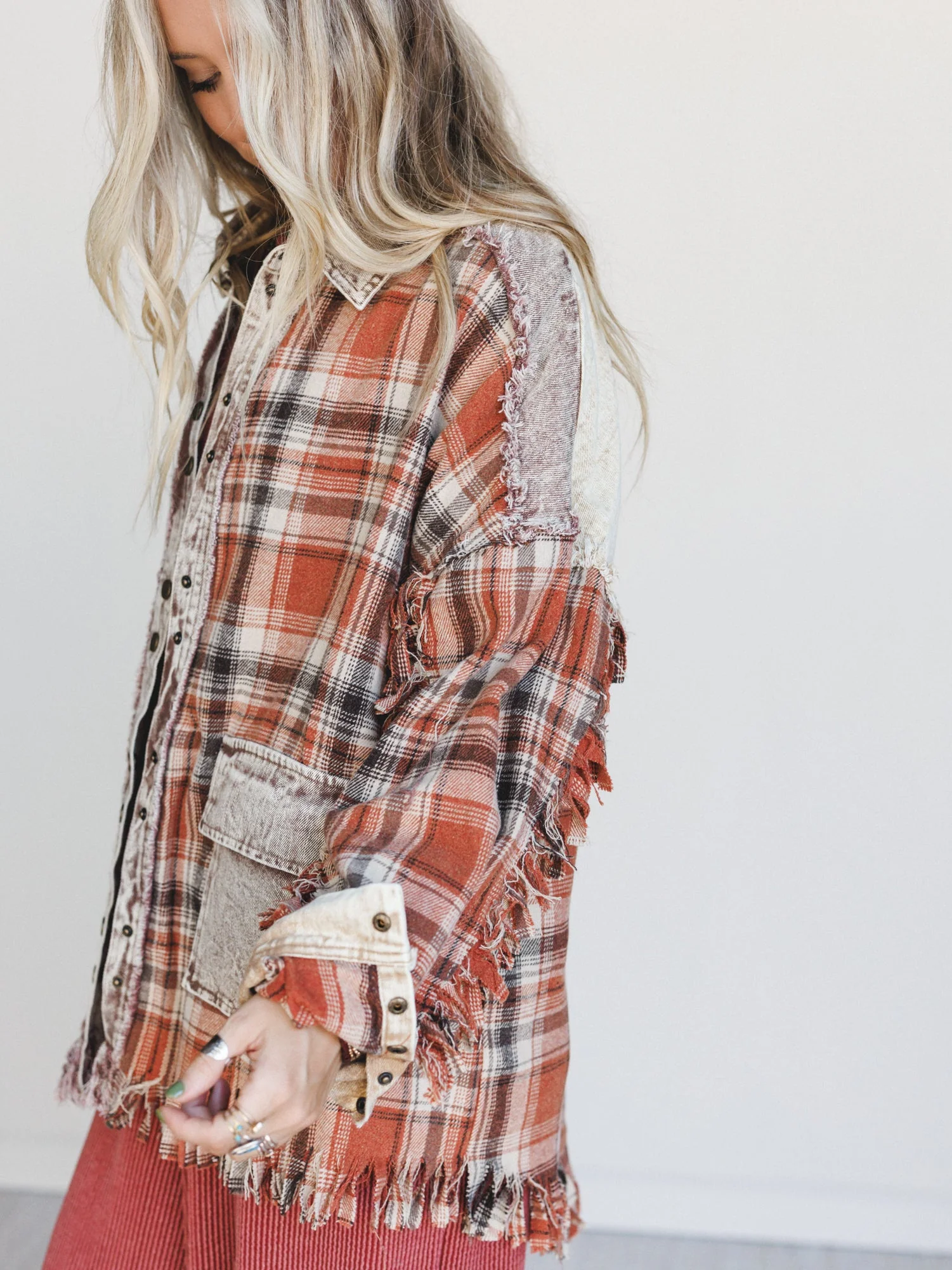 Moonlit Plaid Top - Brown - Image 2