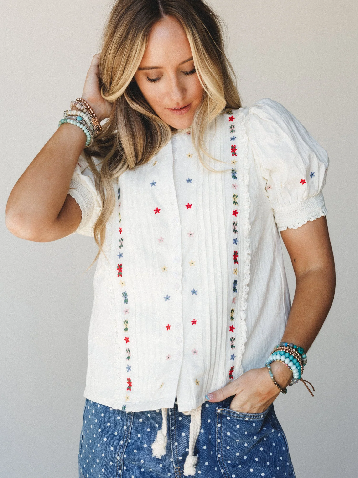 Mountain Maiden Blouse - Ecru