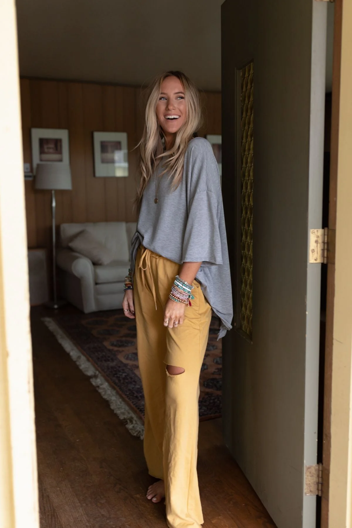 The Nest Must Have High Low Tee - Heather Gray - Image 9