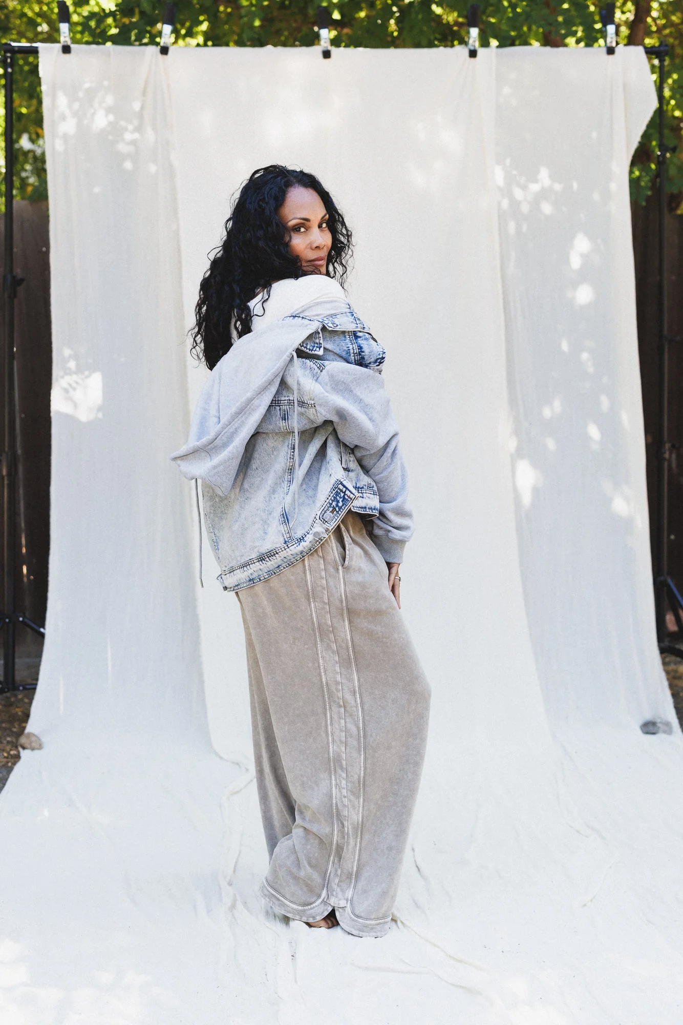 The Nest My Boyfriends Denim Jacket - Blue Light Wash - Pre Order - Image 8