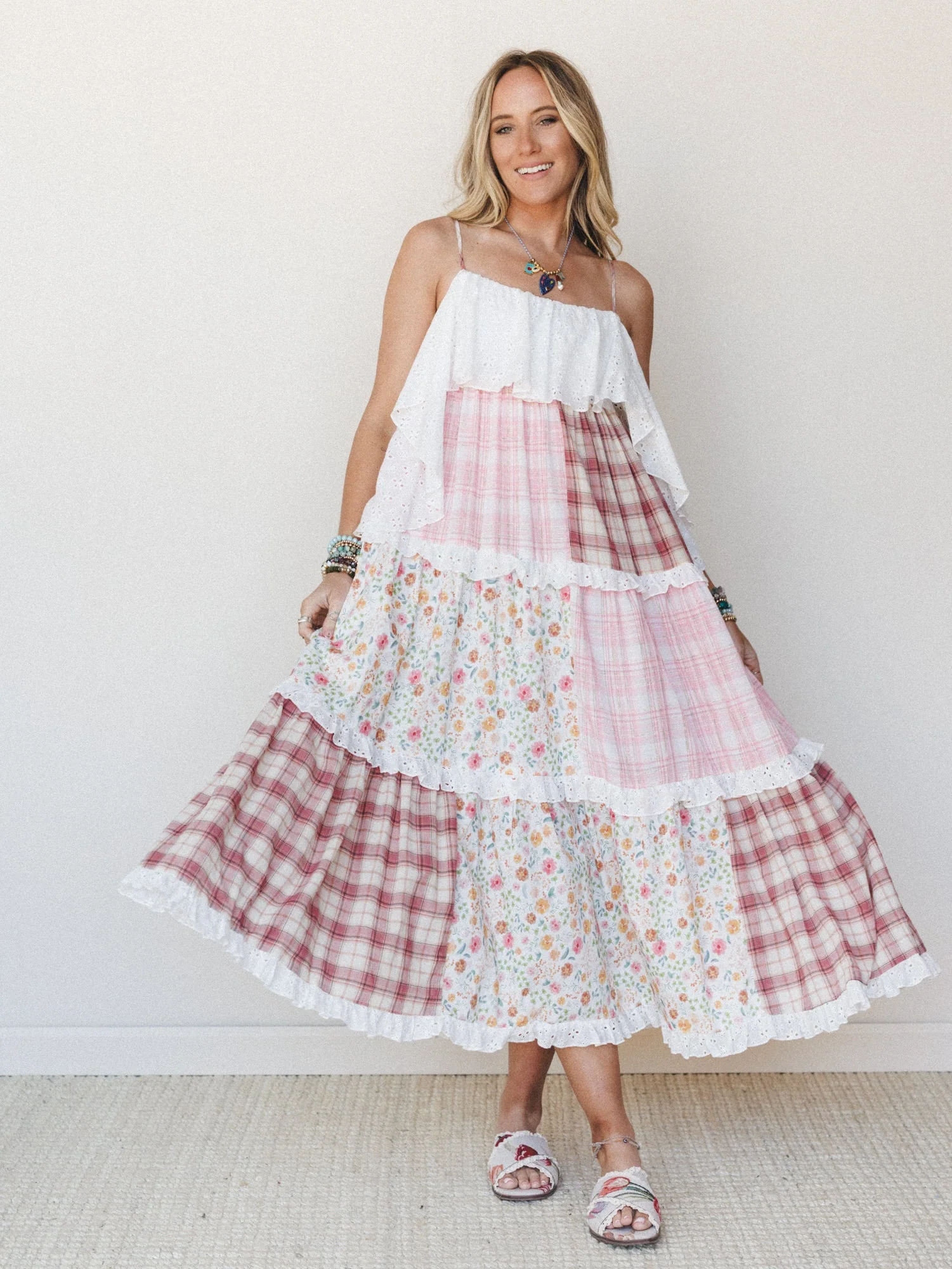 Nature Gathering Dress - Pink Multi