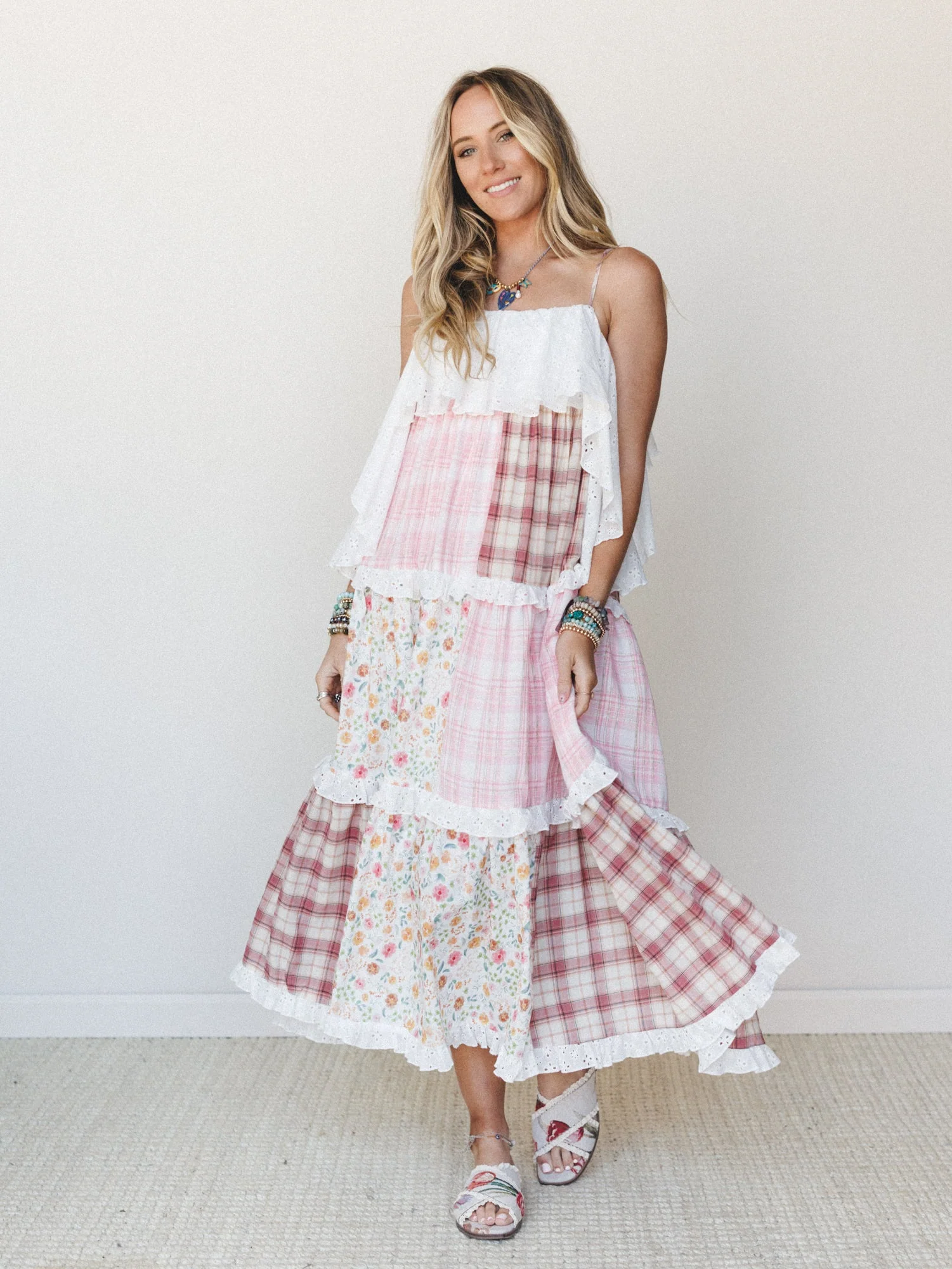 Nature Gathering Dress - Pink Multi - Image 2