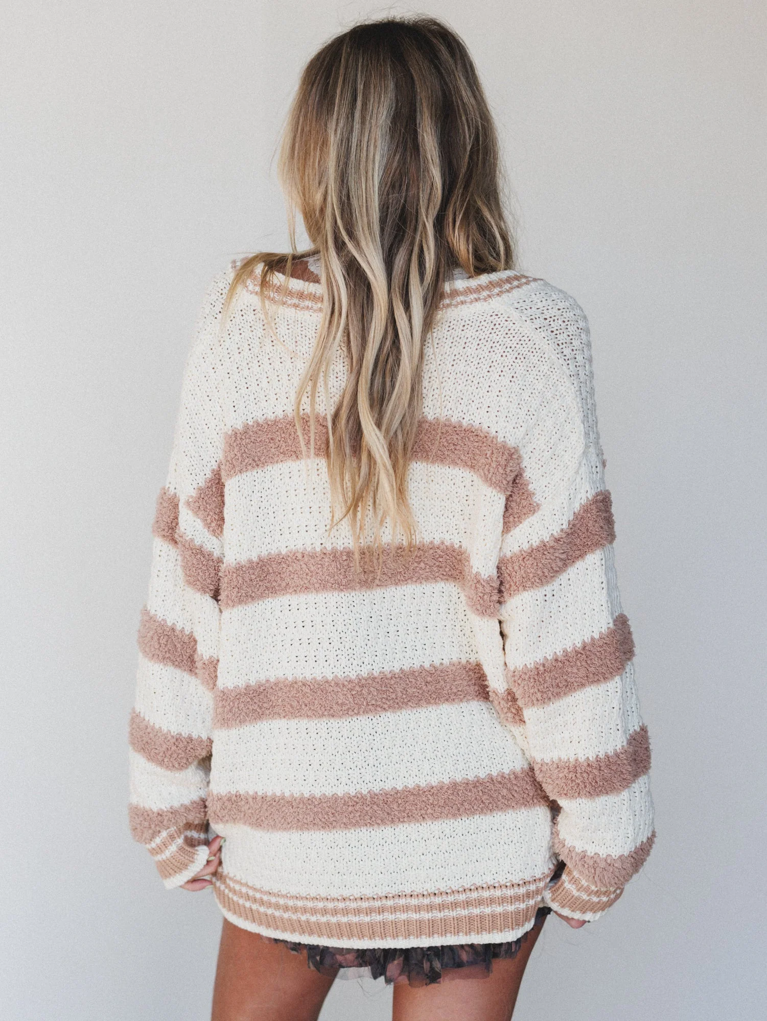 Newport Button Down Cardigan - Cream - Image 7