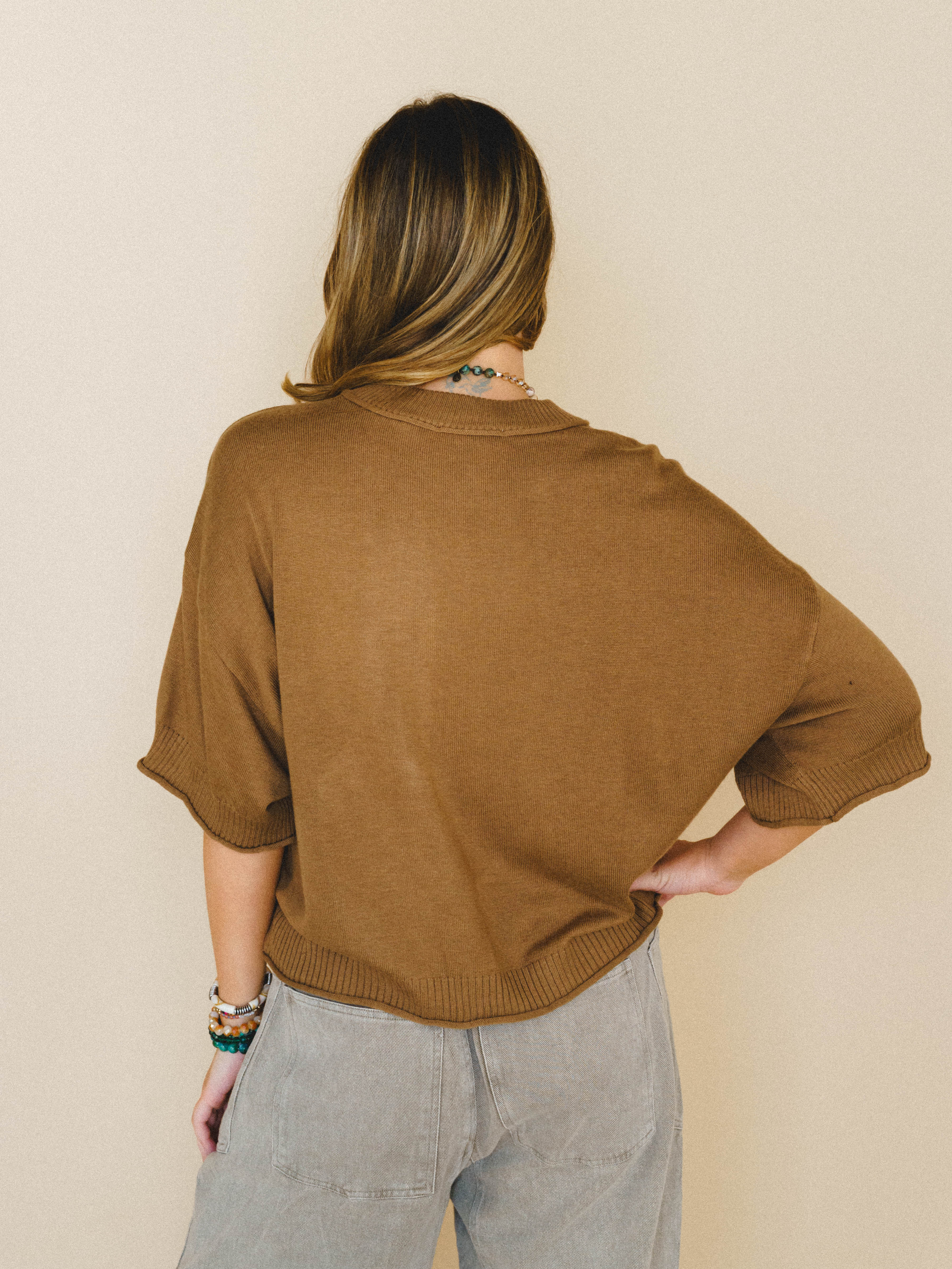 Nicely Knit Tee - Mocha - Image 2