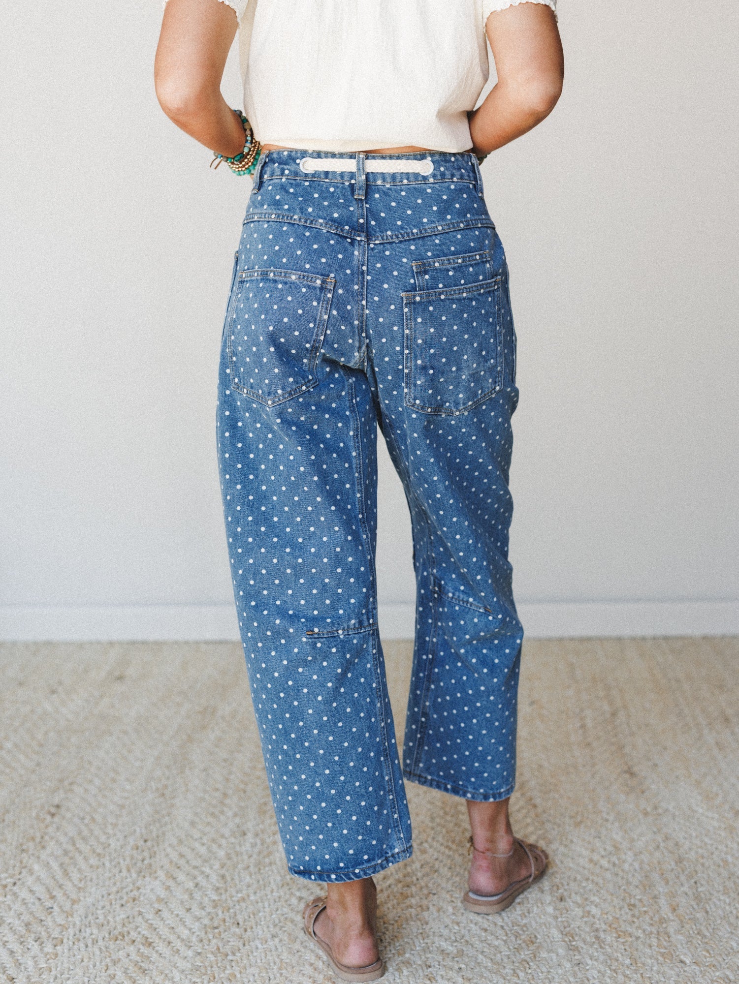 Nina Polka Dot Jeans - Denim - Image 5